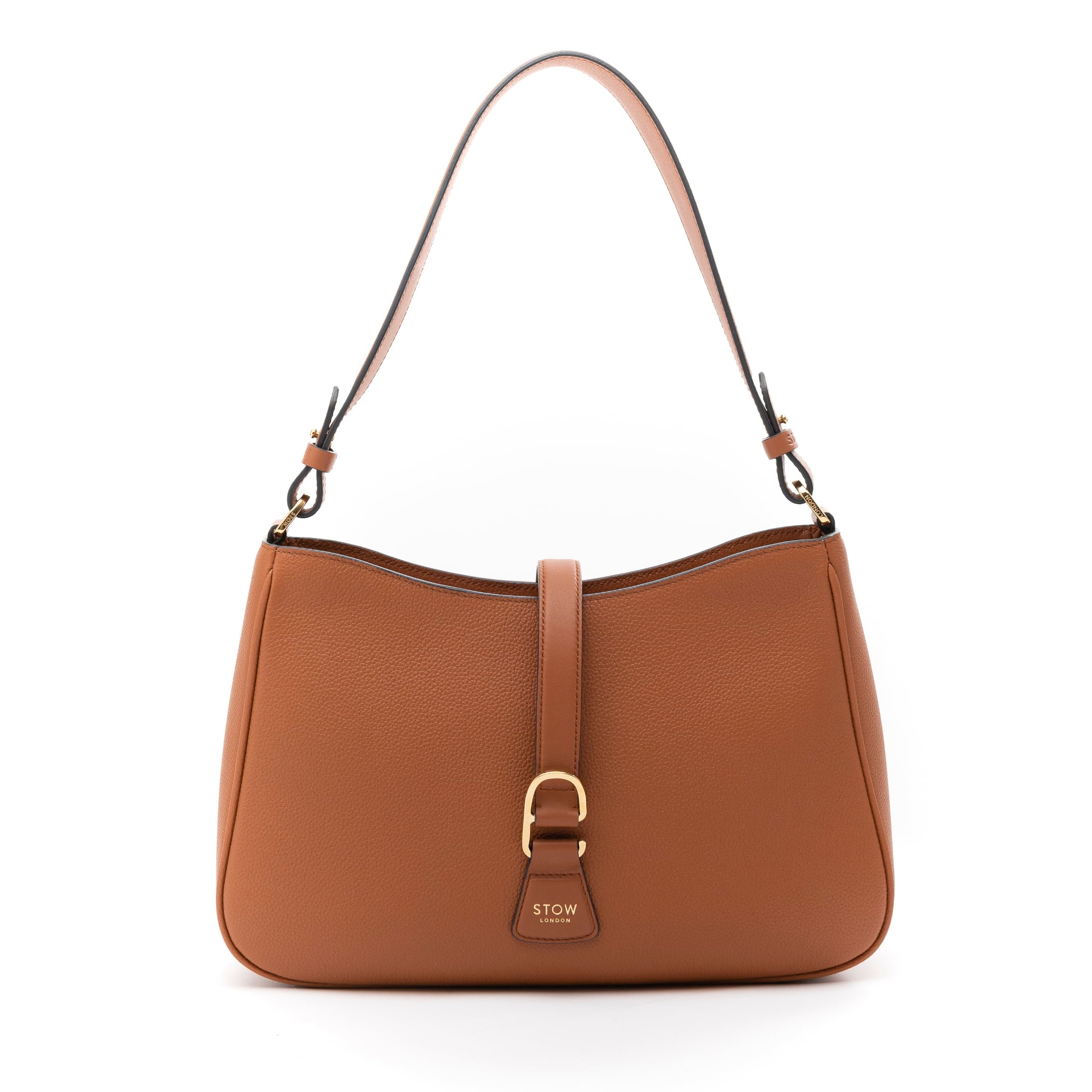 STOW London Beth Shoulder bag in Earth Tan leather