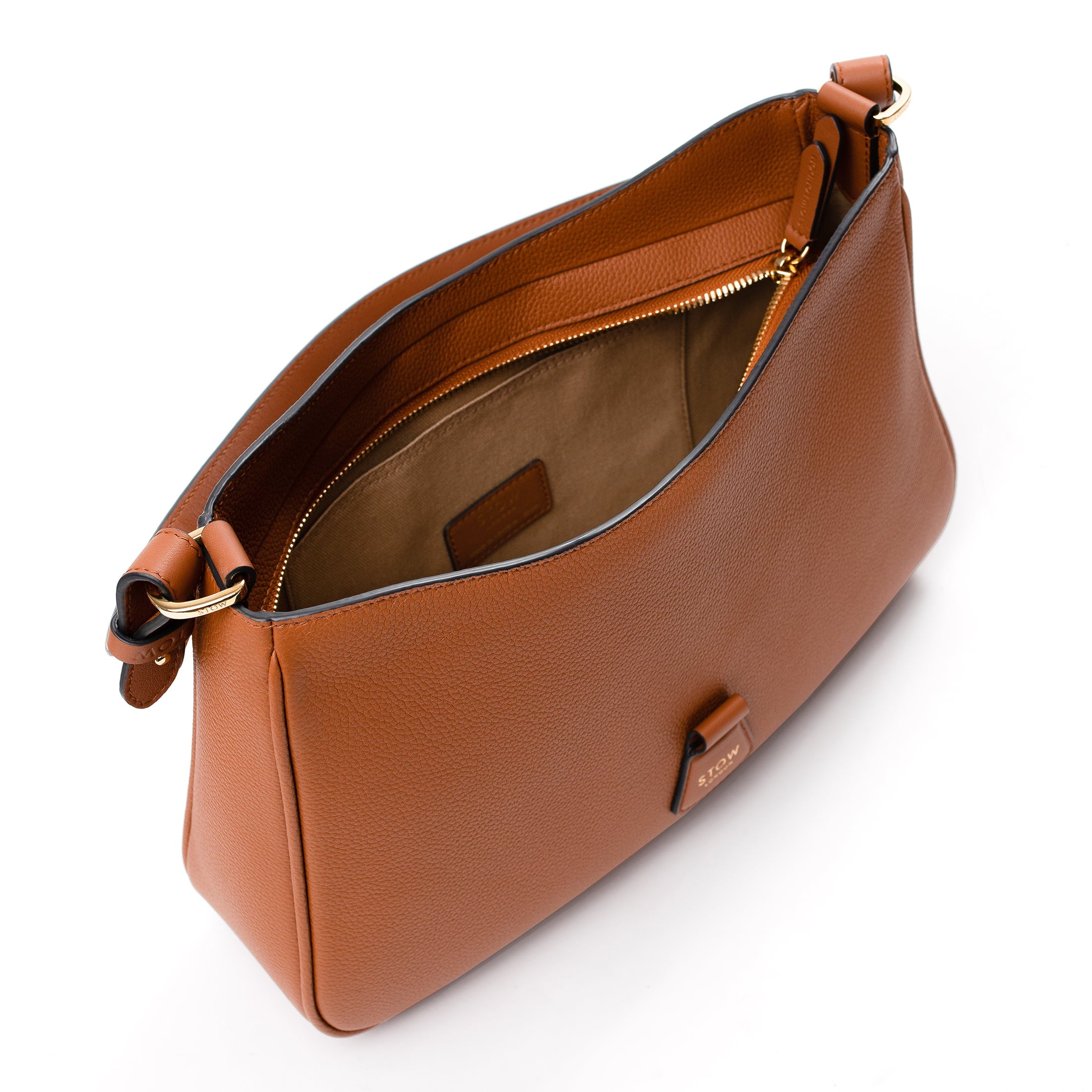 STOW London Beth Shoulder bag in Earth Tan leather