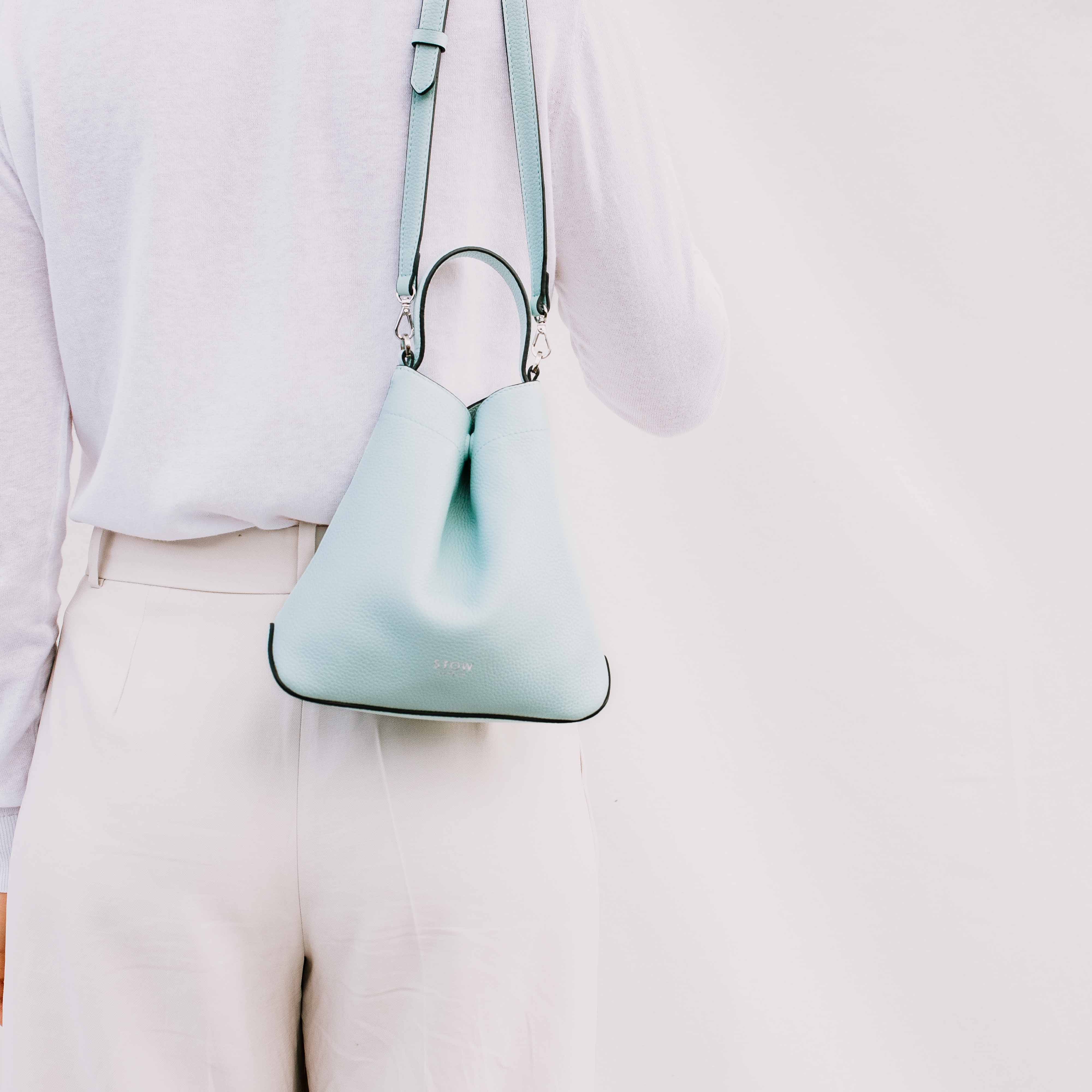 Mini Curve Leather Crossbody Strap