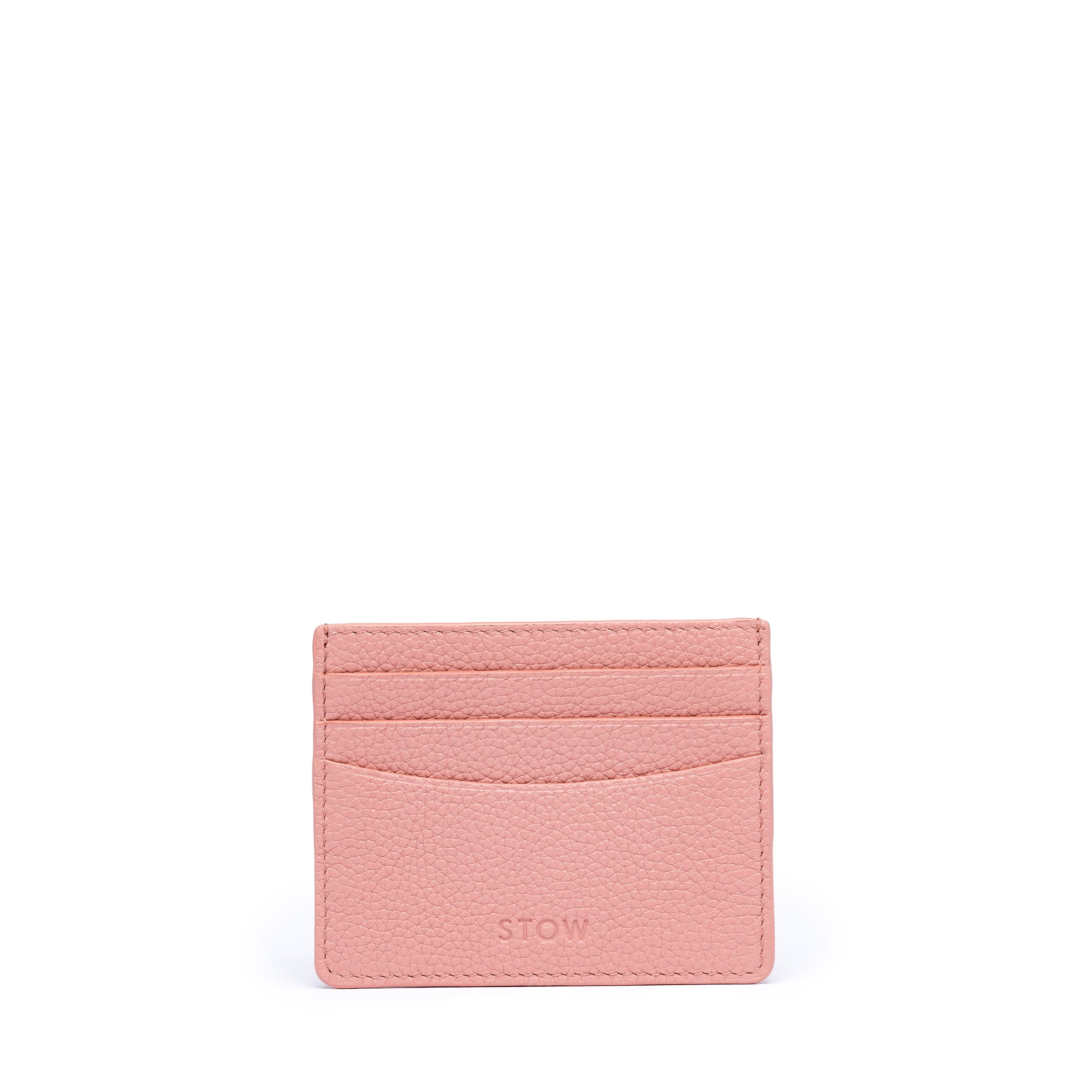 STOW London Leather Cardholder in Hazy Blush