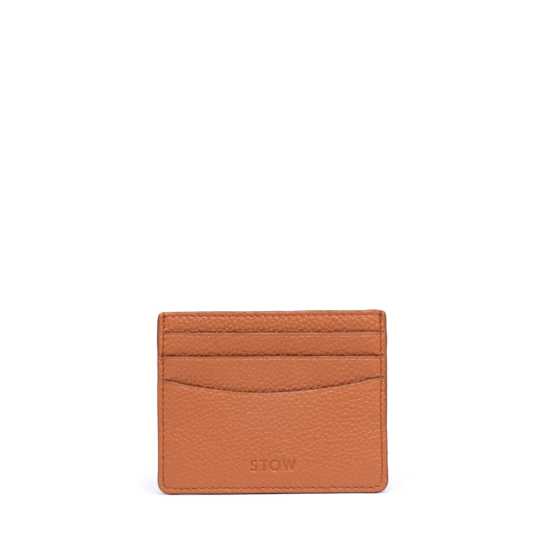 STOW London Leather Cardholder in Earth Tan colour