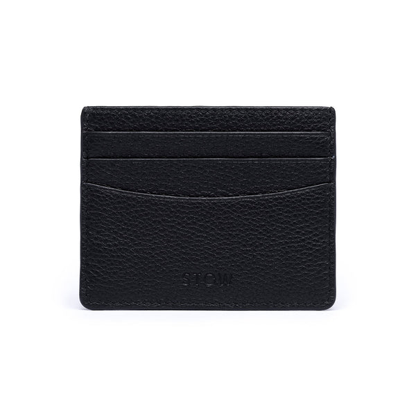 STOW Leather Cardholder in Black colour.