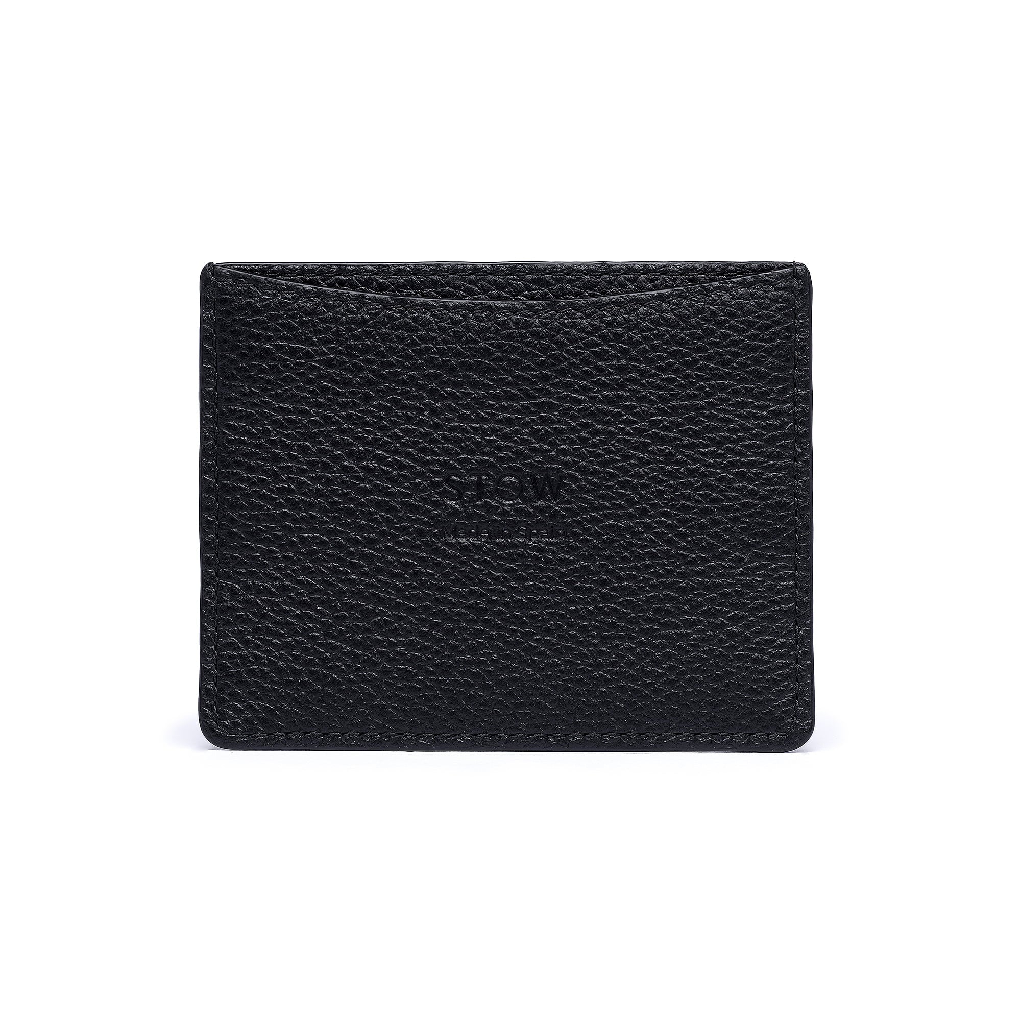 STOW London Leather Cardholder in Black colour.