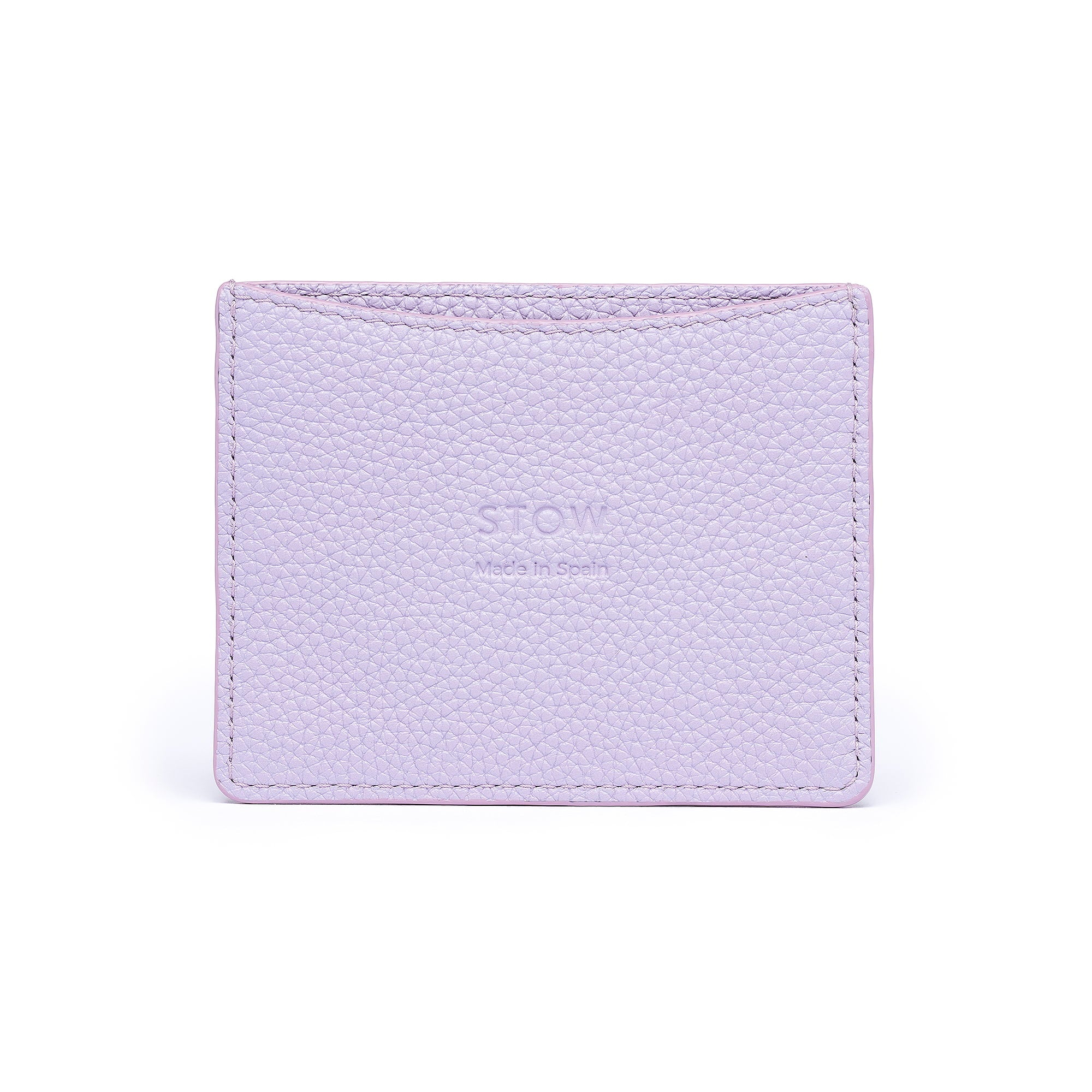 STOW London Leather Cardholder in Wild Lavender colour.