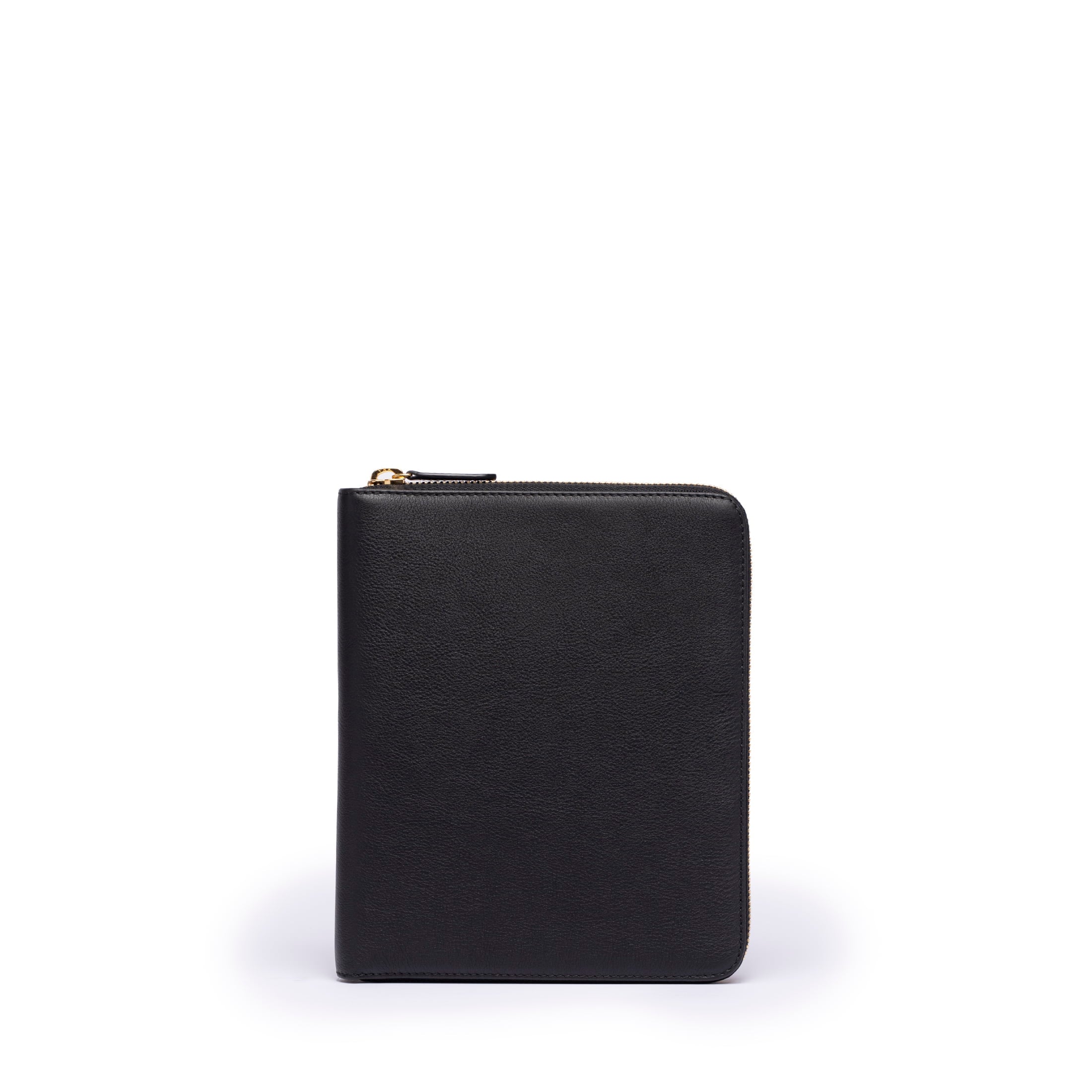 STOW London First Class Folio tech case in Black leather
