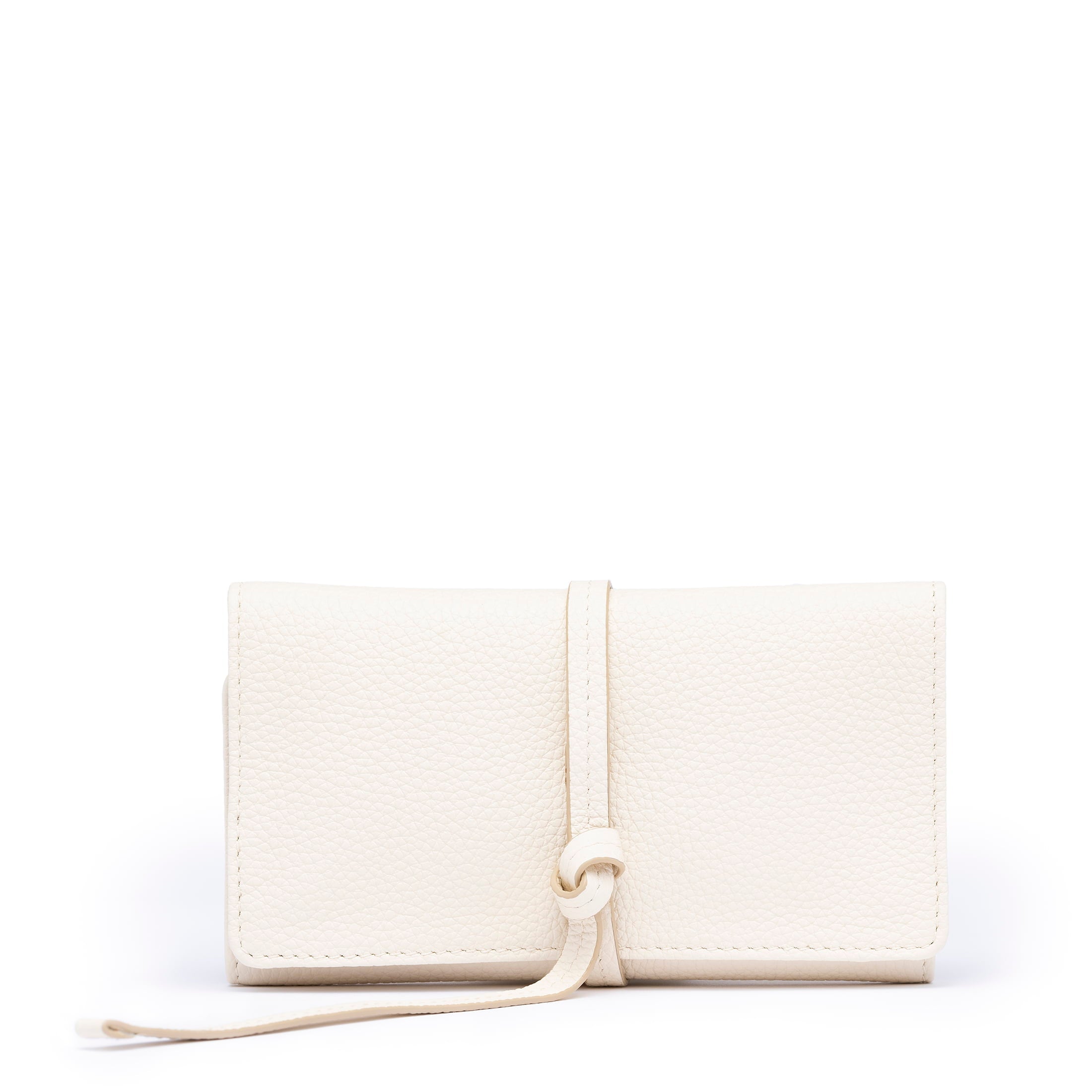 STOW London Mini Jewellery Roll in Spring Moon leather