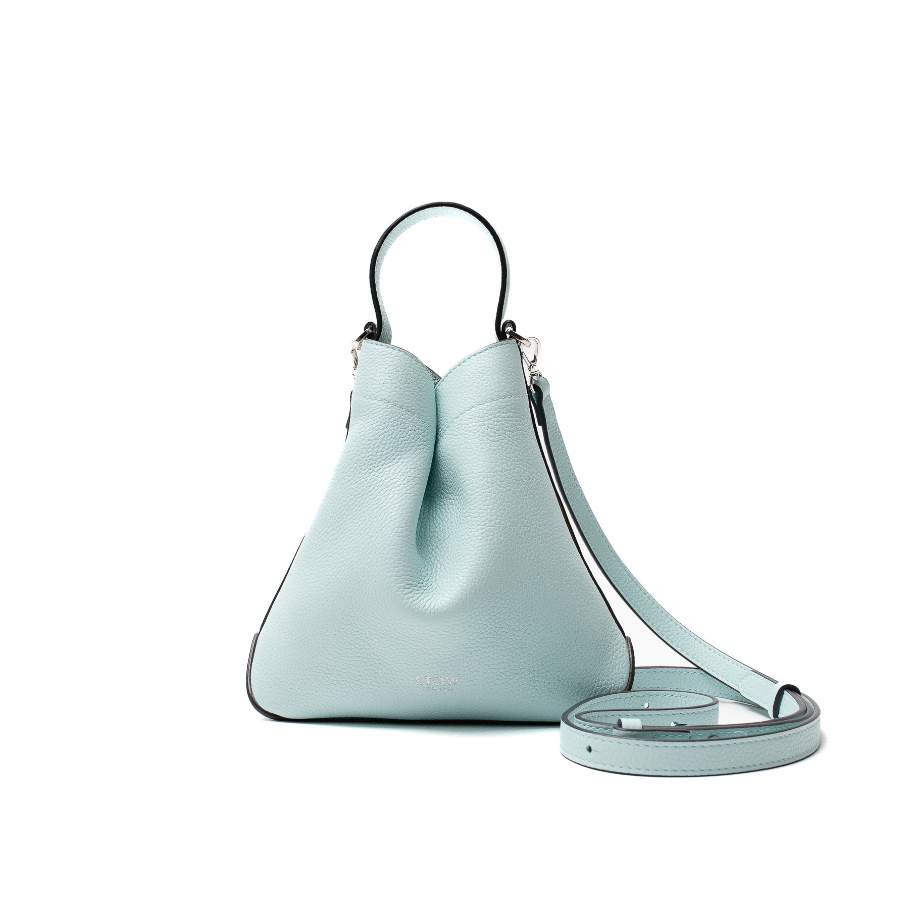 Mini Curve Leather Crossbody Strap