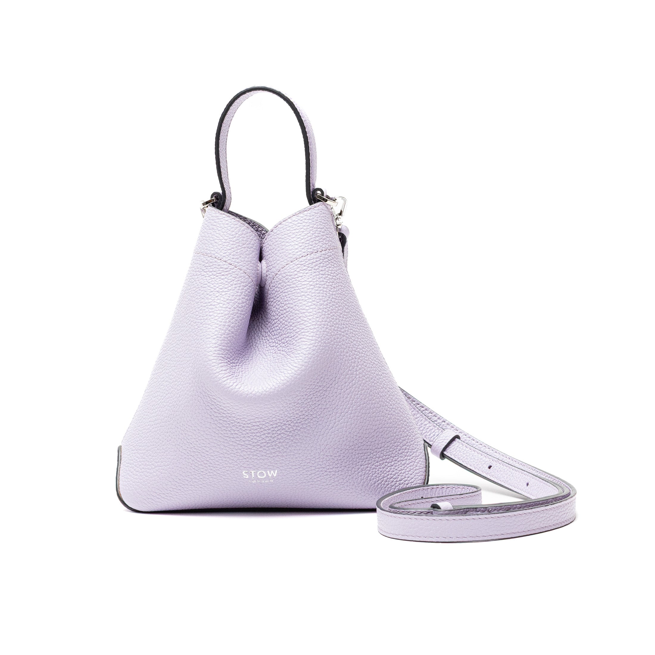 Mini Curve Leather Crossbody Strap
