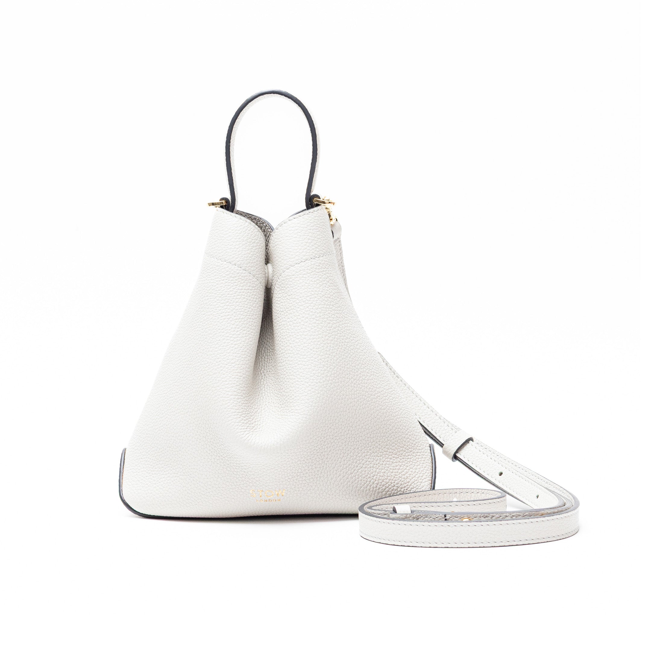 Mini Curve Leather Crossbody Strap