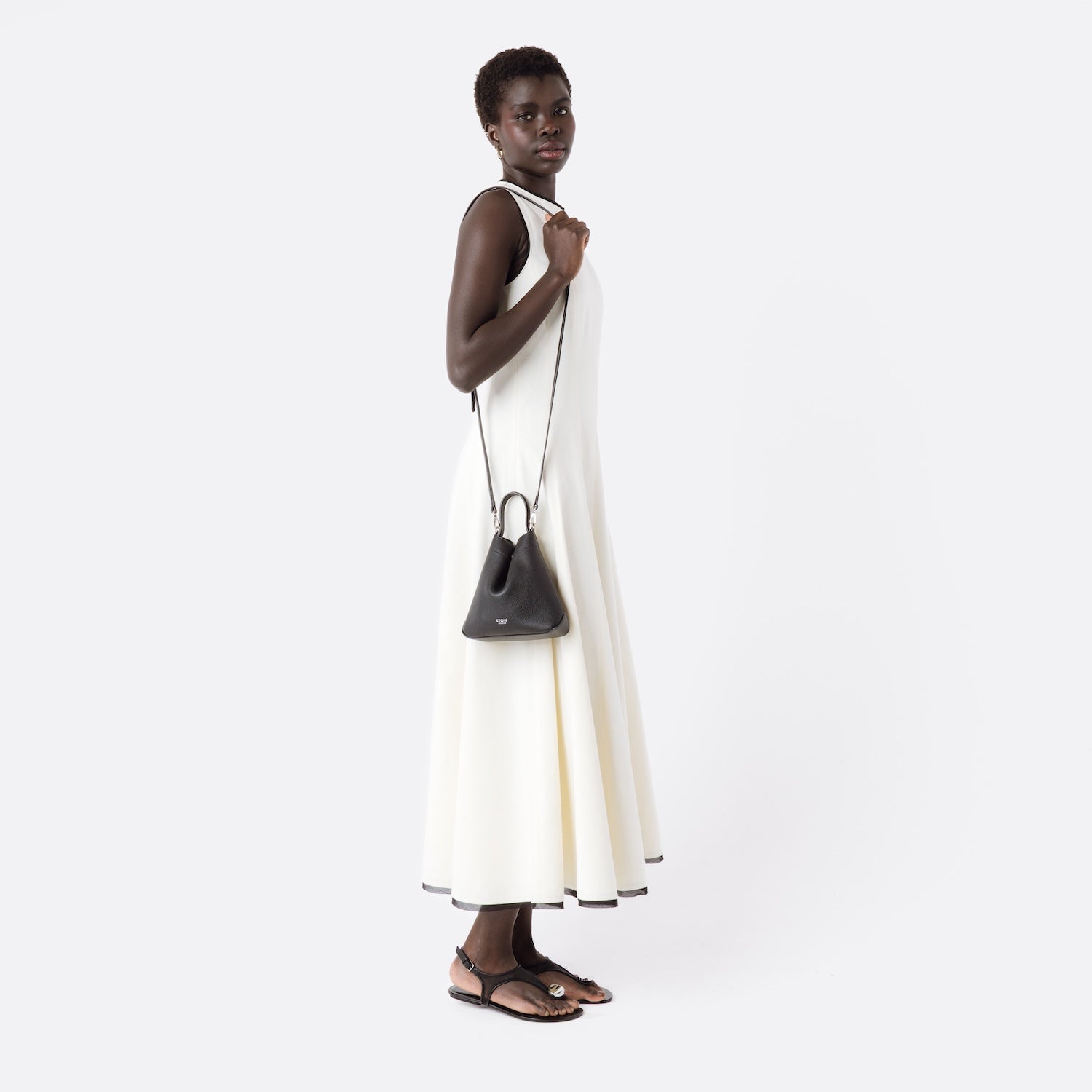 Mini Curve Crossbody-Gurt aus Leder