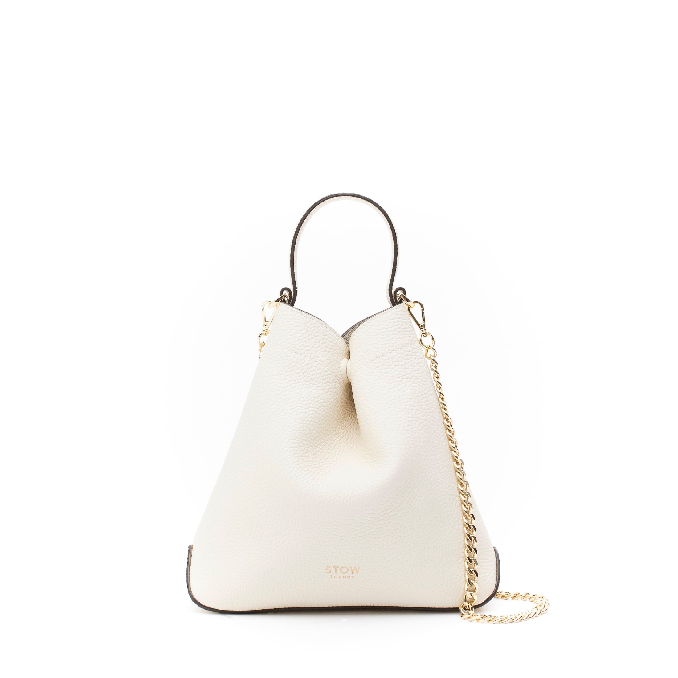 STOW London Mini Curve Bag in Spring Moon leather