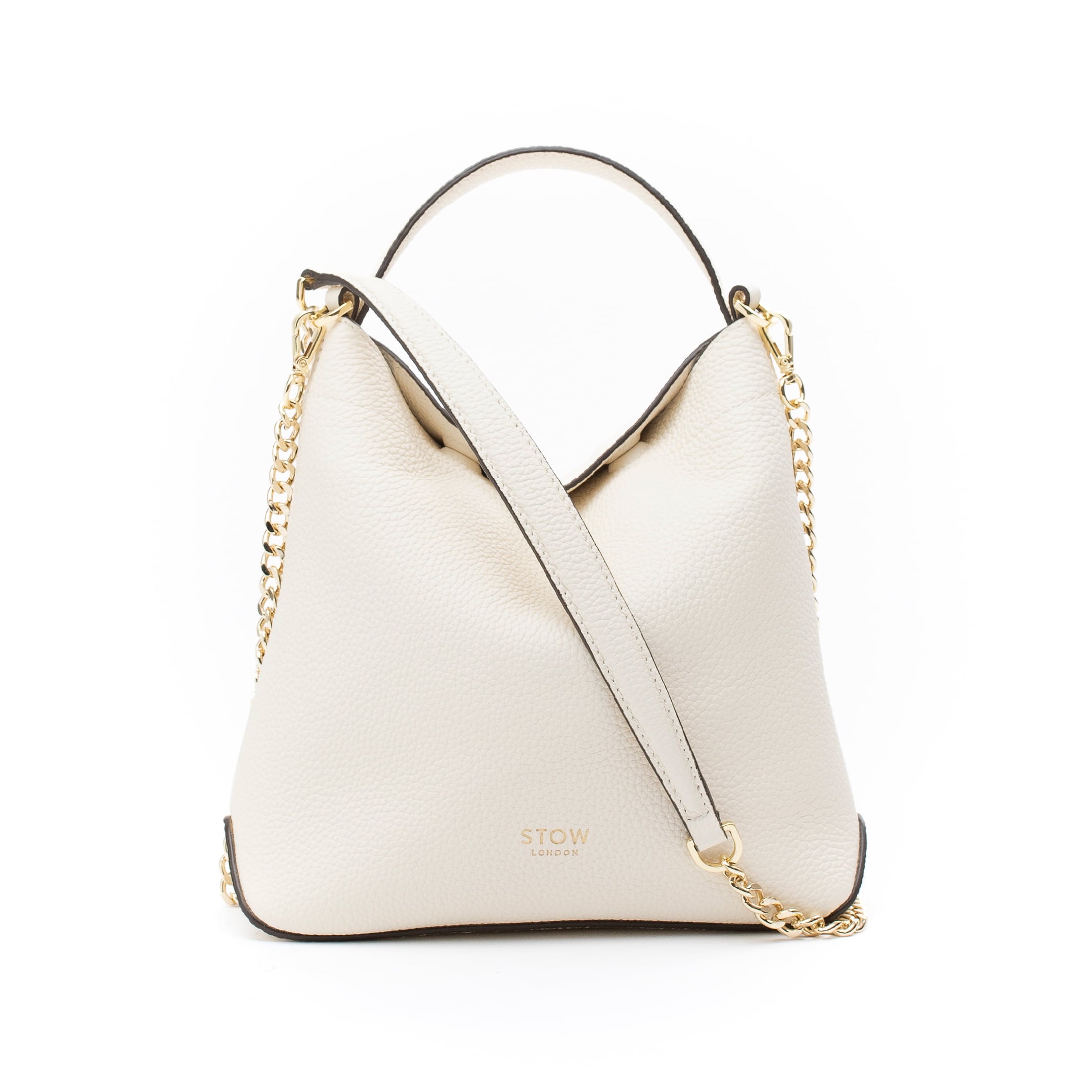 STOW London Mini Curve Bag in Spring Moon leather