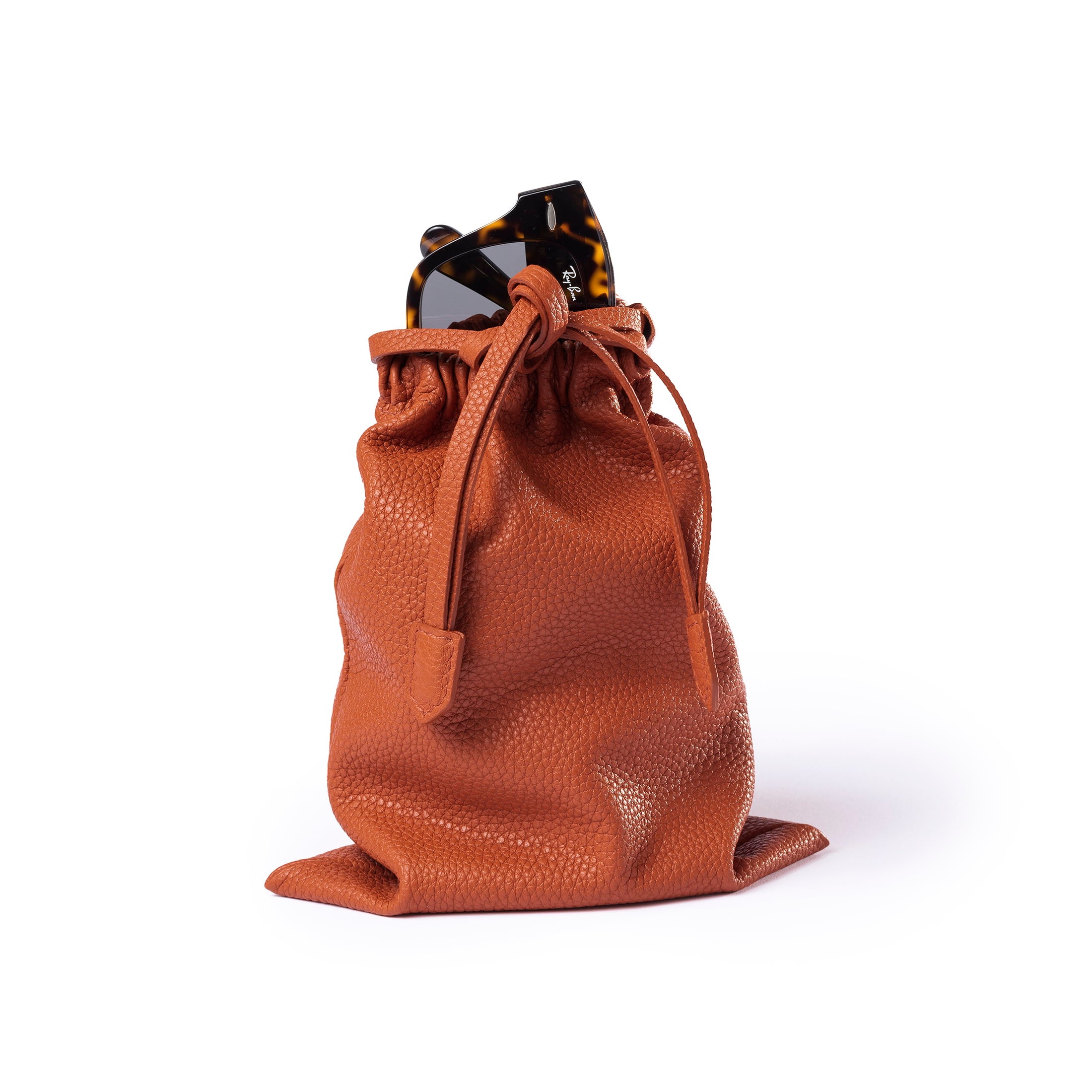 STOW London Multi Pouch in Clay Orange leather