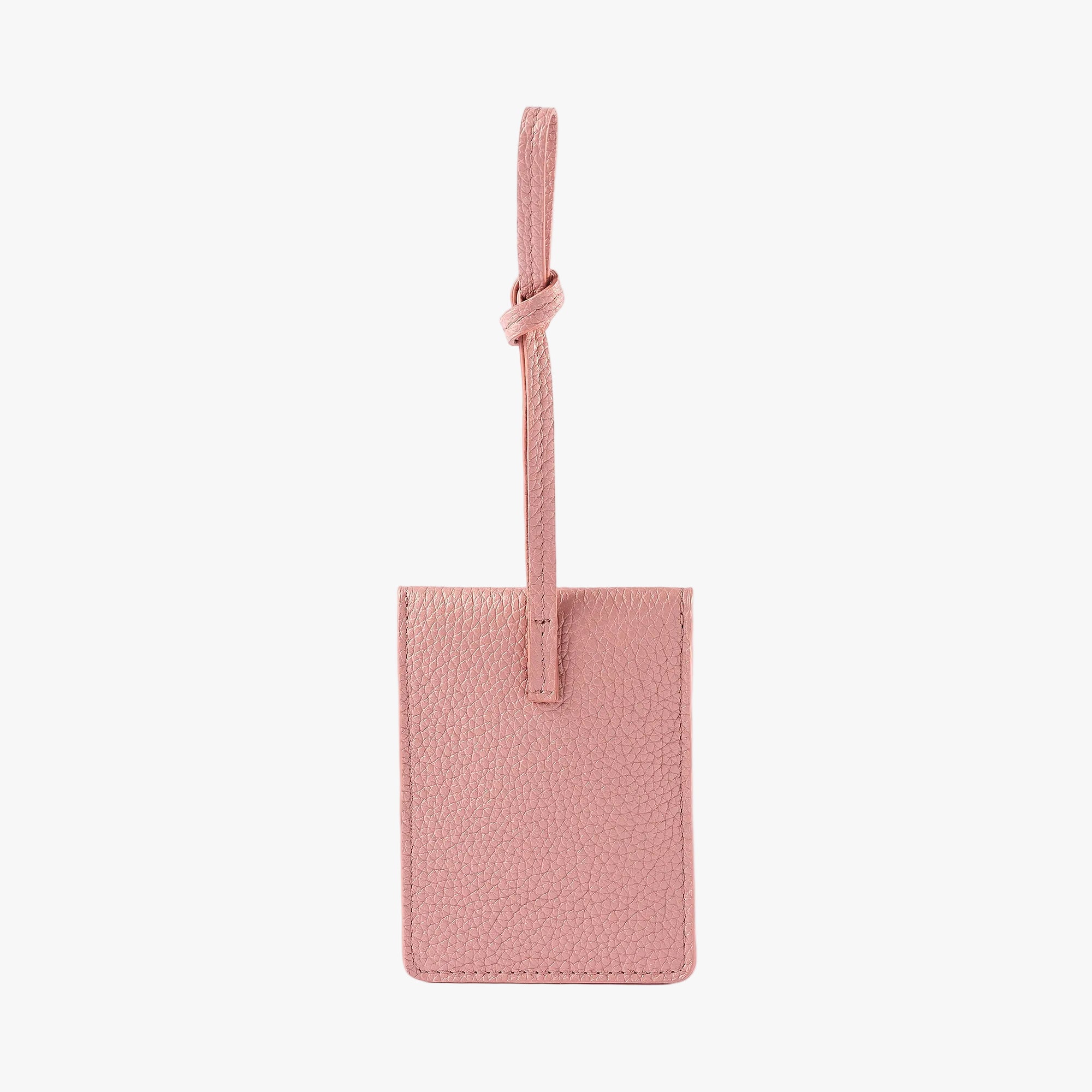 STOW London Leather Multi Tag in Hazy Blush pebbled leather.