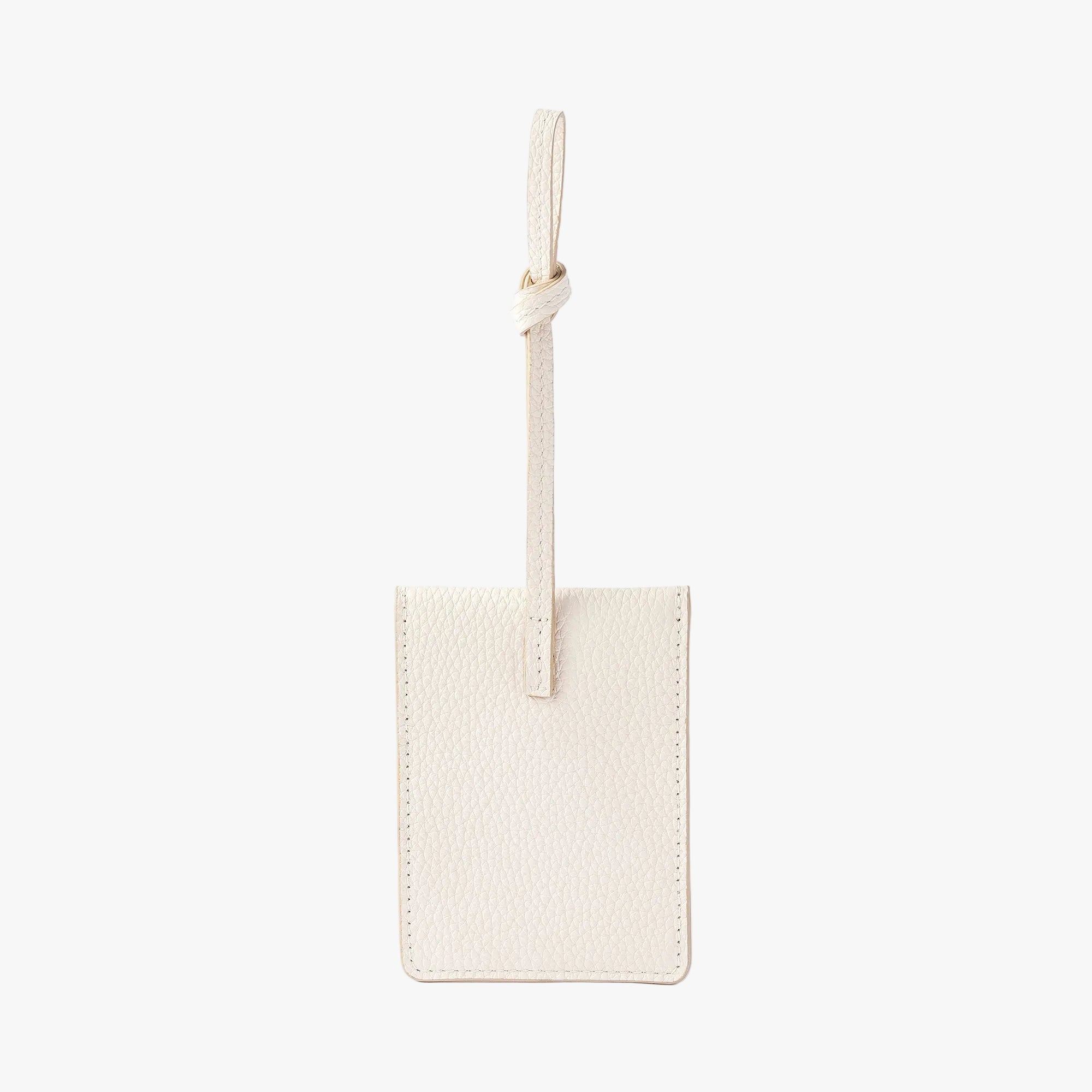 STOW London Leather Multi Tag in Spring Moon pebbled leather