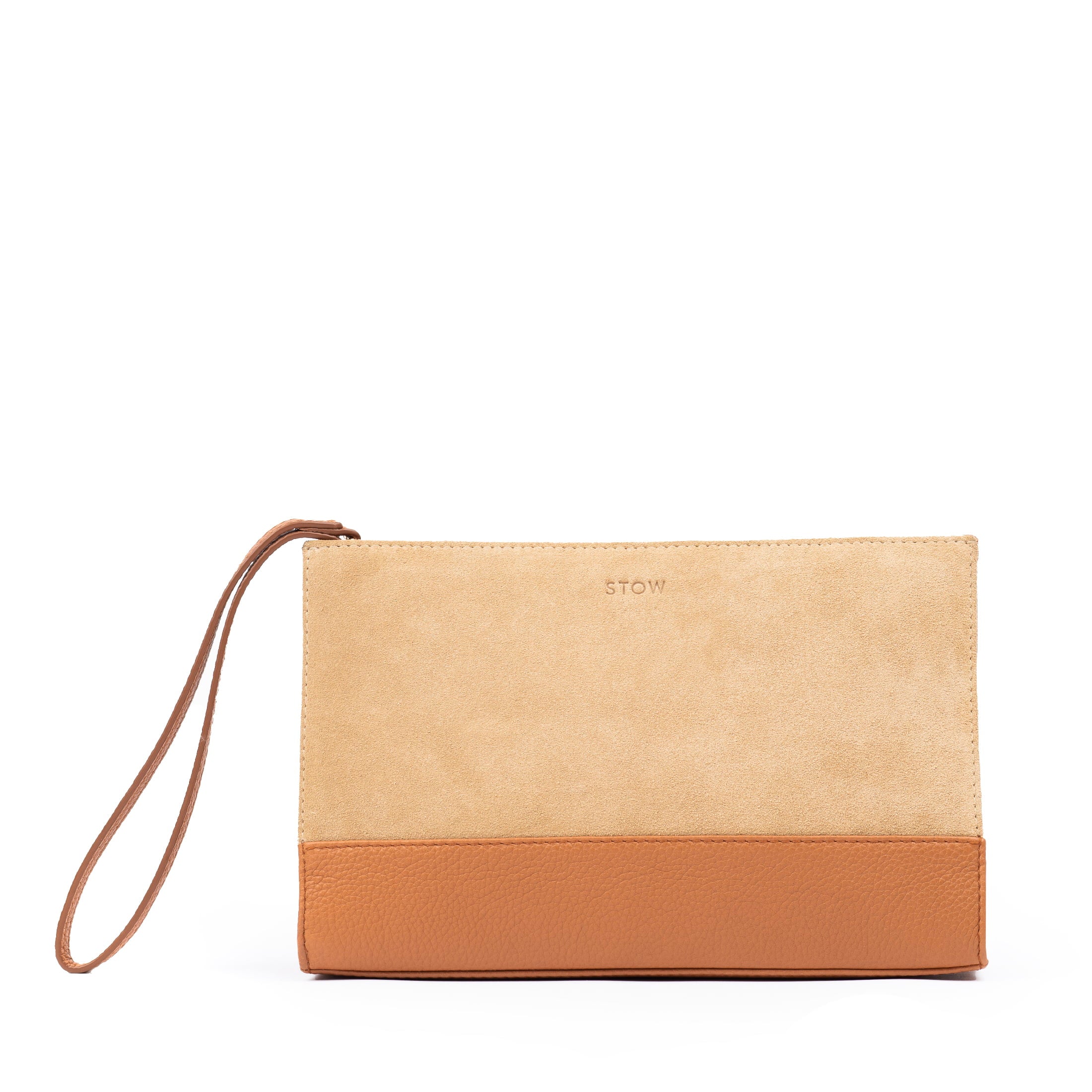 STOW London Suedeview Onboard combining Soft Sand suede and Earth Tan leather