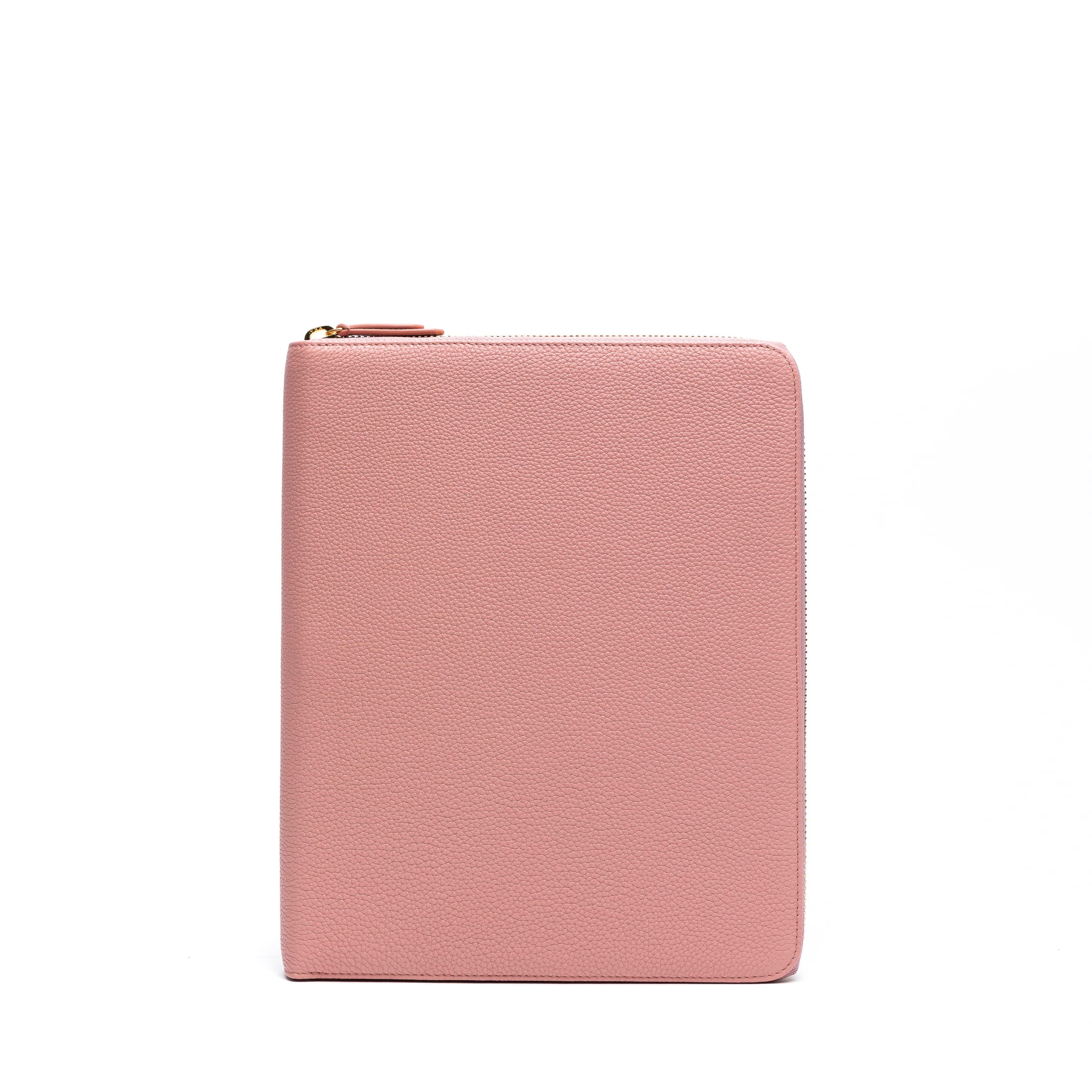 STOW London World Class Folio in Hazy Blush leather