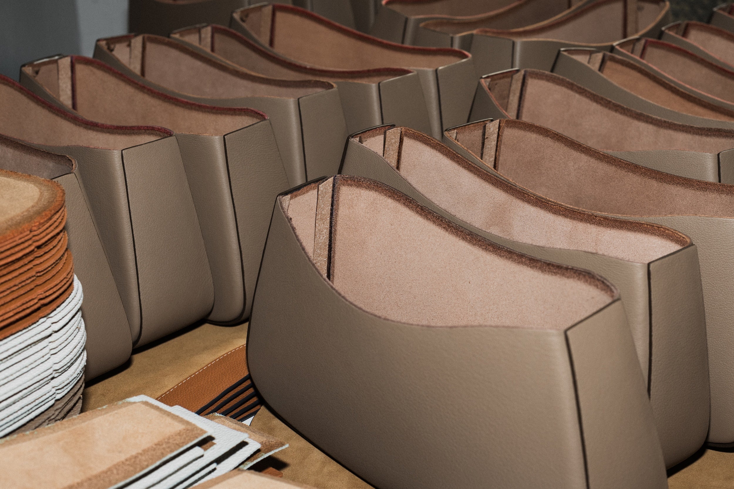 Post Shoulder Bags in production 