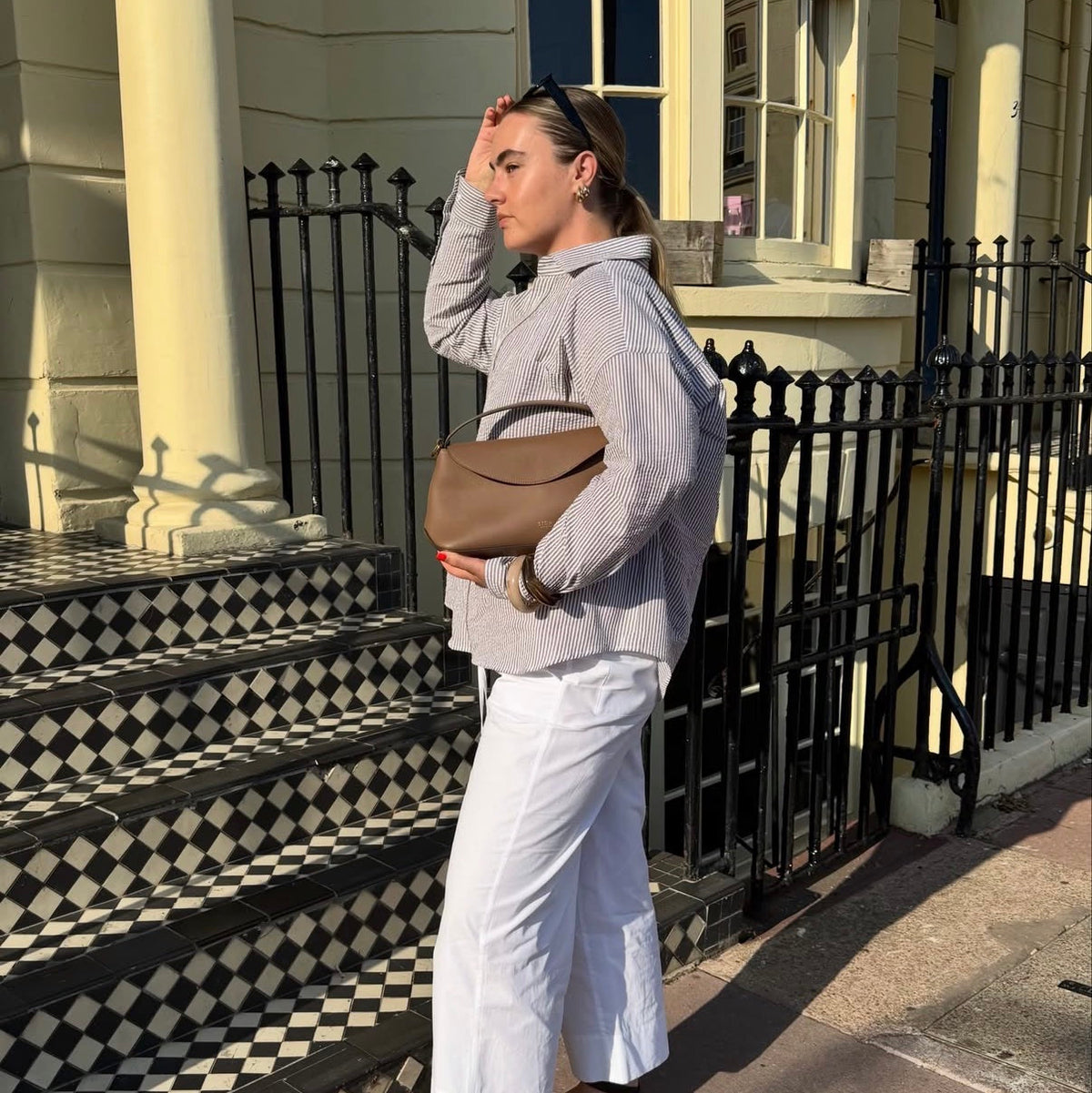 Alice Hartwell with the East West Bag