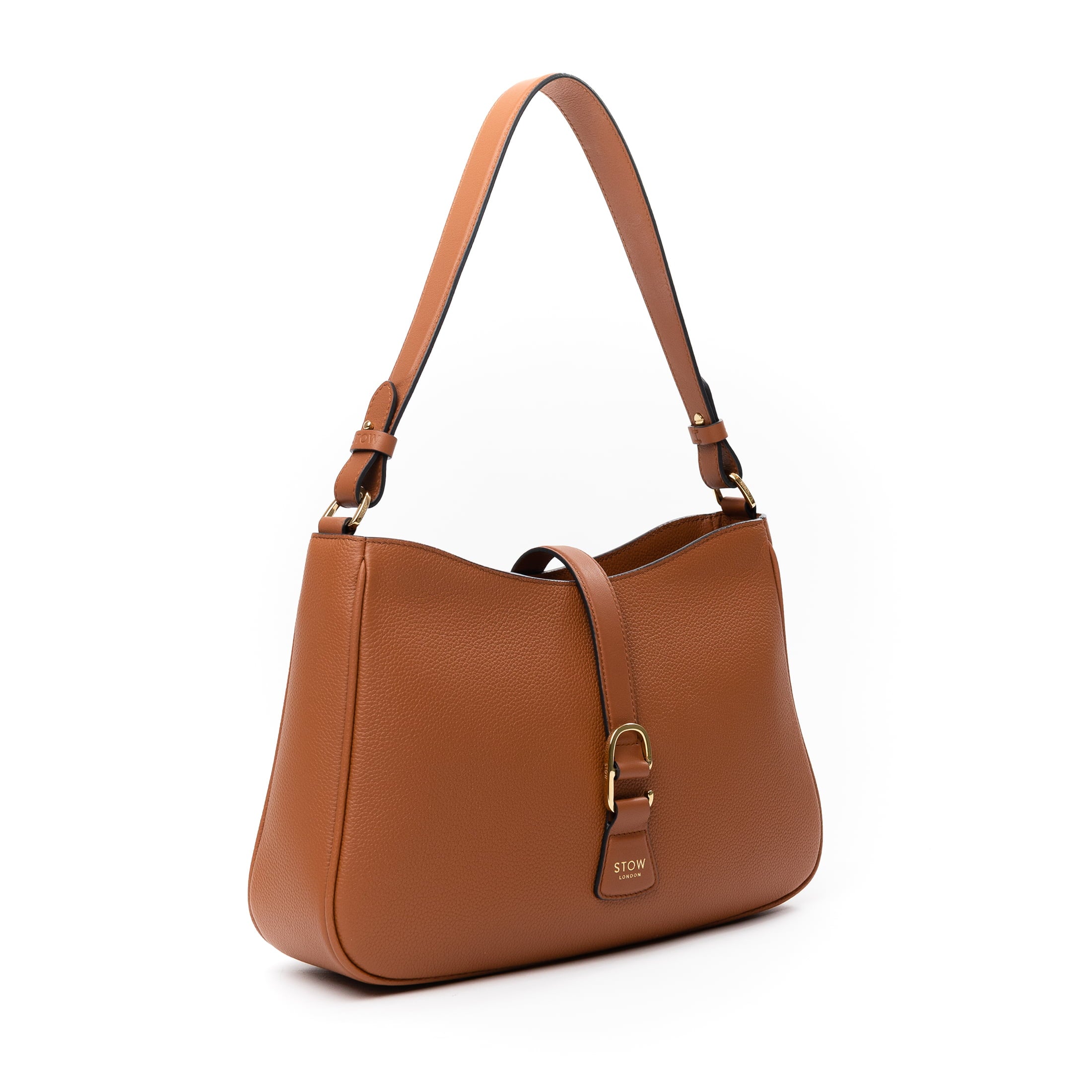 STOW London Beth Shoulder bag in Earth Tan leather