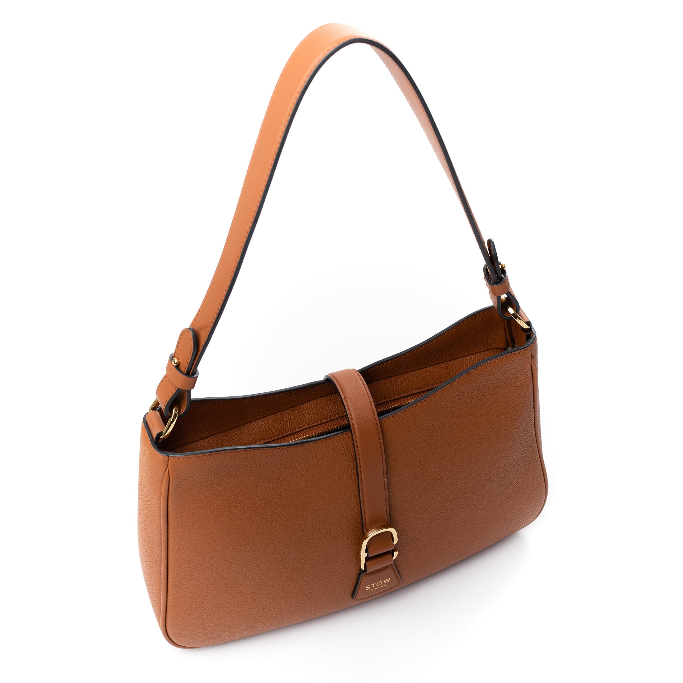 STOW London Beth Shoulder bag in Earth Tan leather