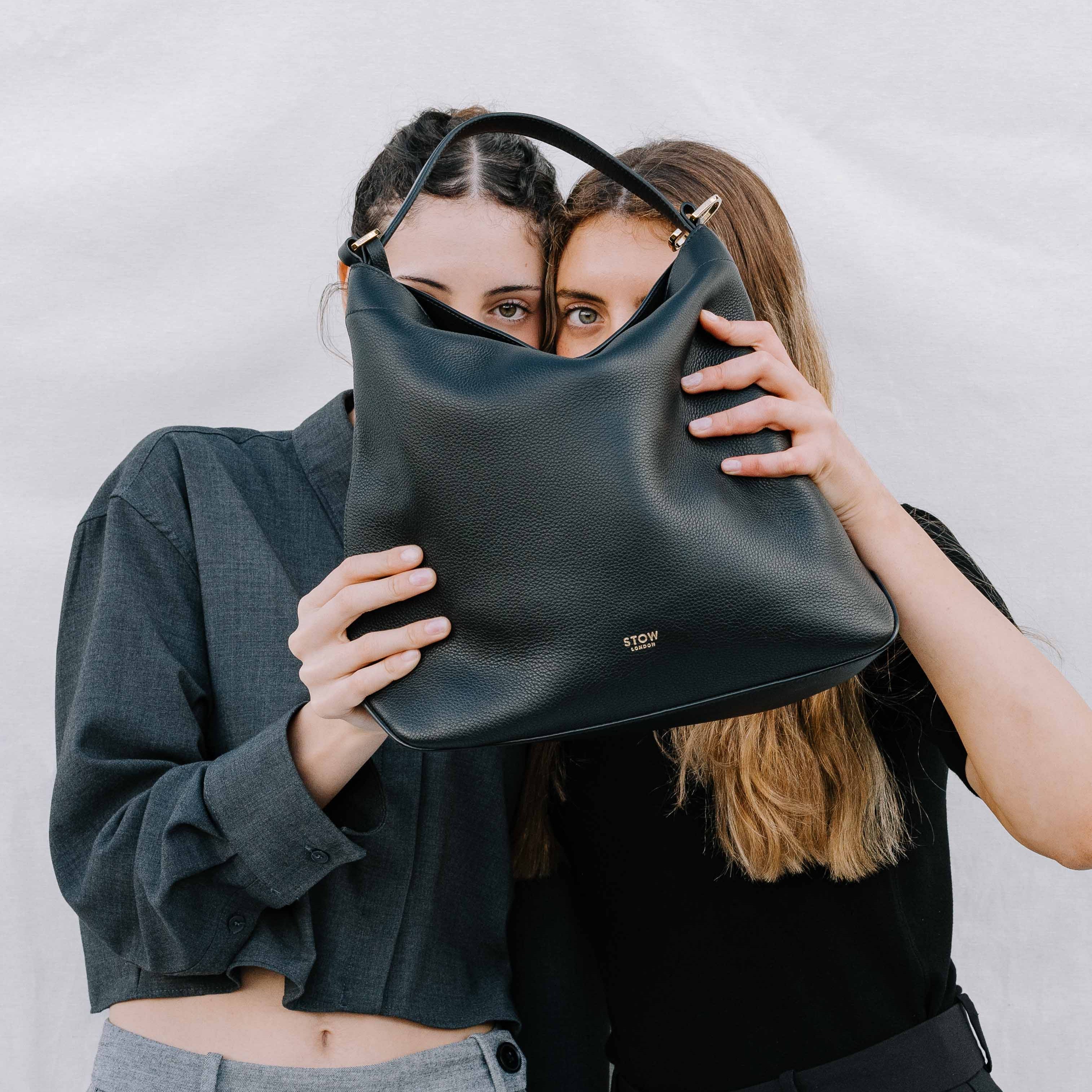 Curve Bag in Black Leather from STOW London