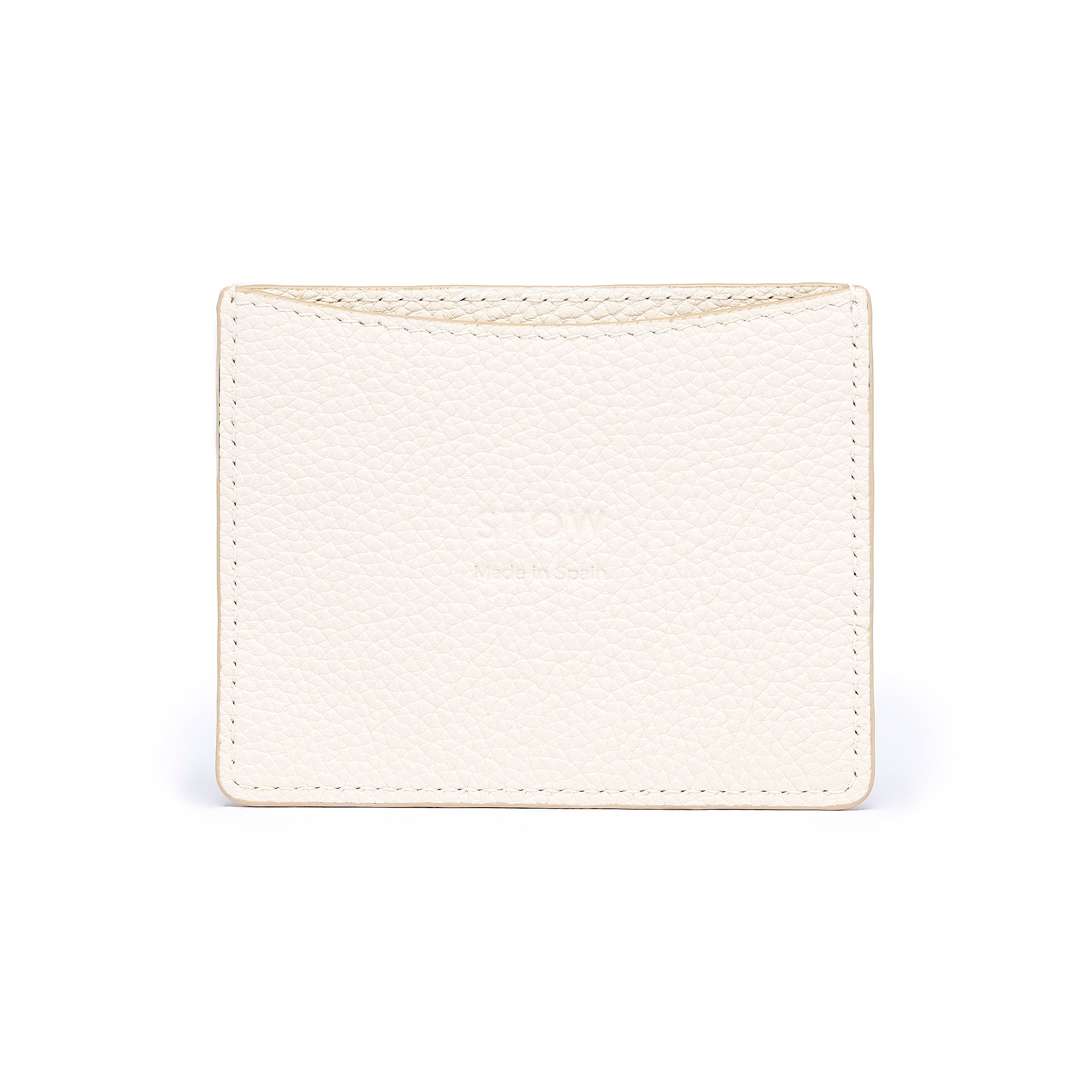 STOW Leather Cardholder in Spring Moon colour.