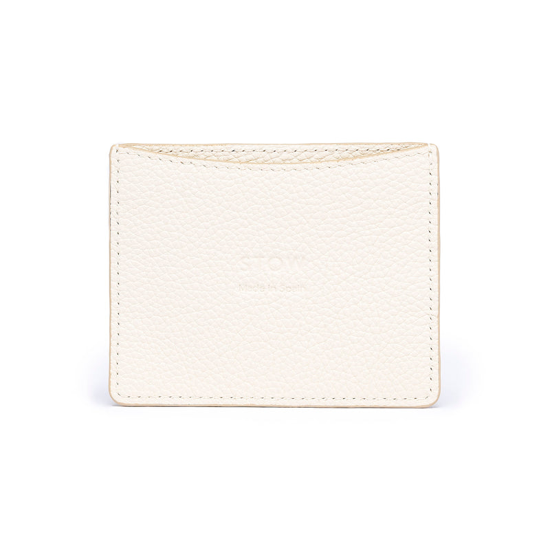 STOW London Leather Cardholder in Spring Moon colour.