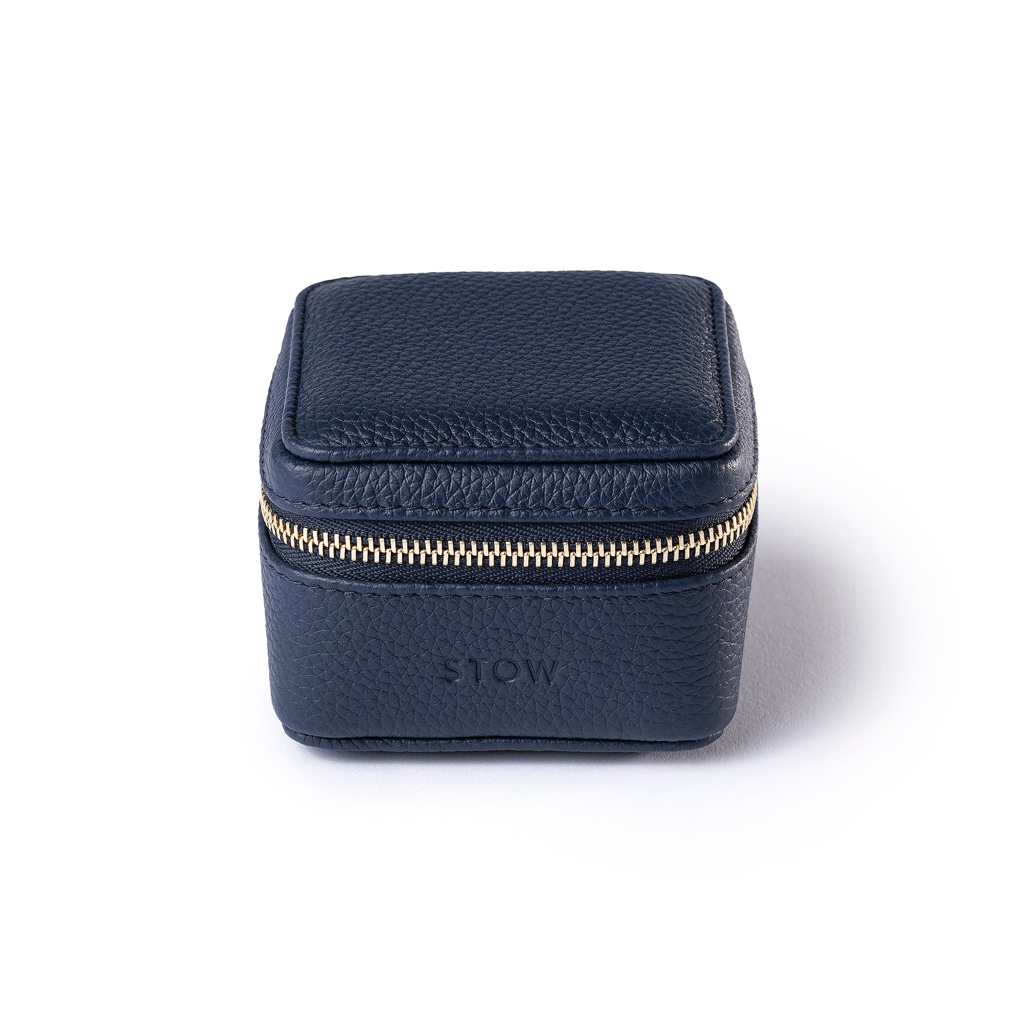 STOW London Hester Essentials Case in Navy leather, two leather sleeves included inside