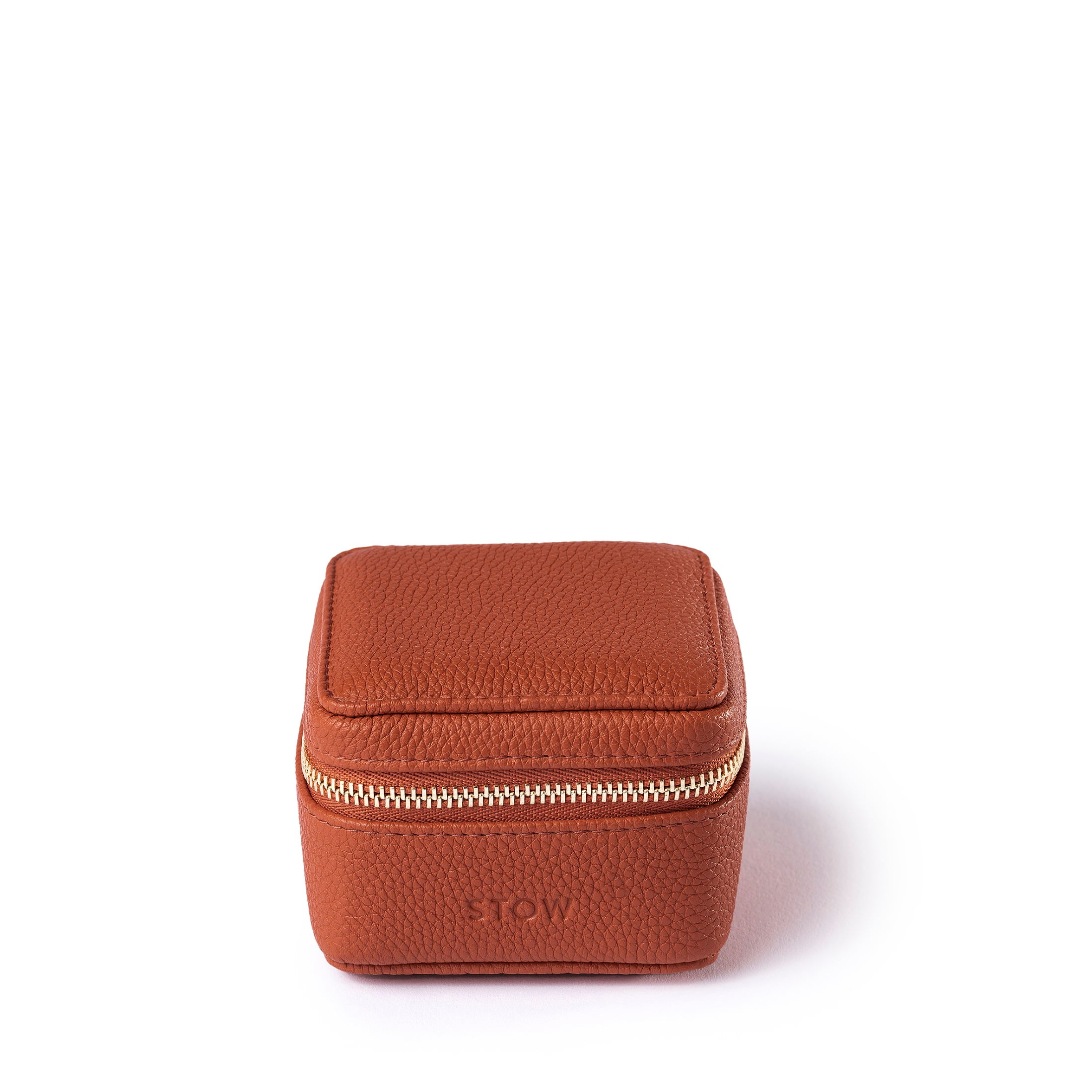 STOW London Hester Essentials Case in Clay Orange leather