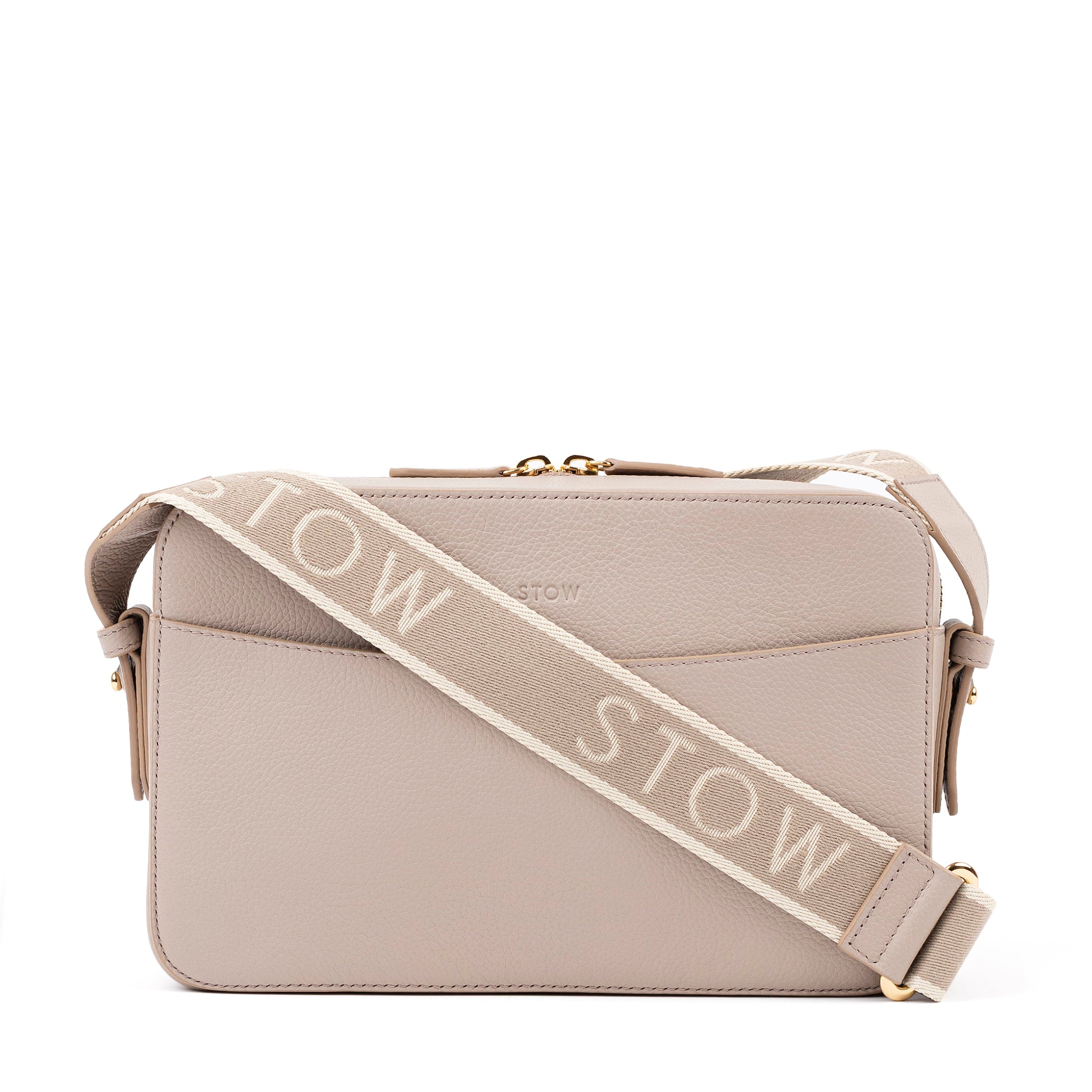 Light Taupe Nastro Large Camera Bag