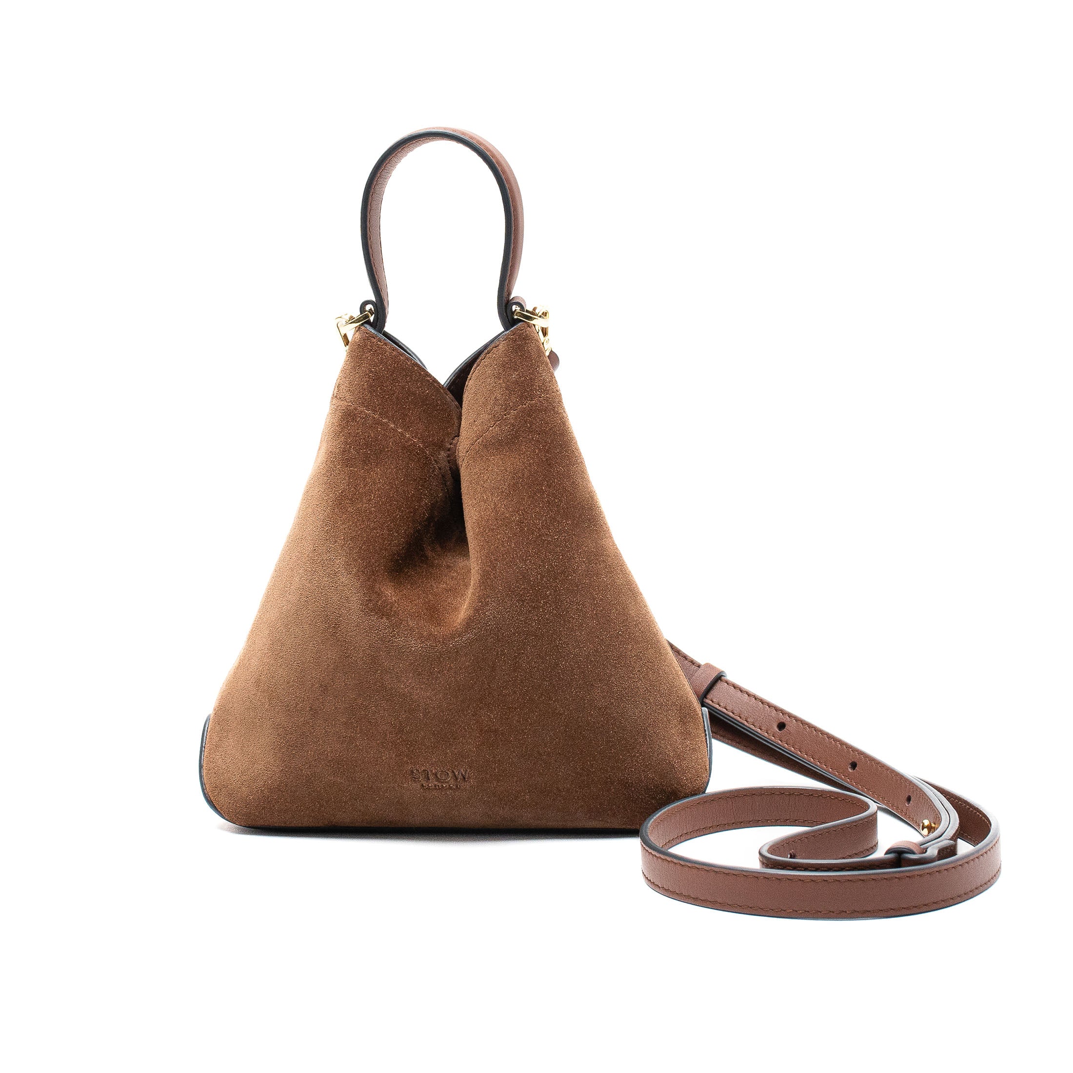 Mini Curve Leather Crossbody Strap