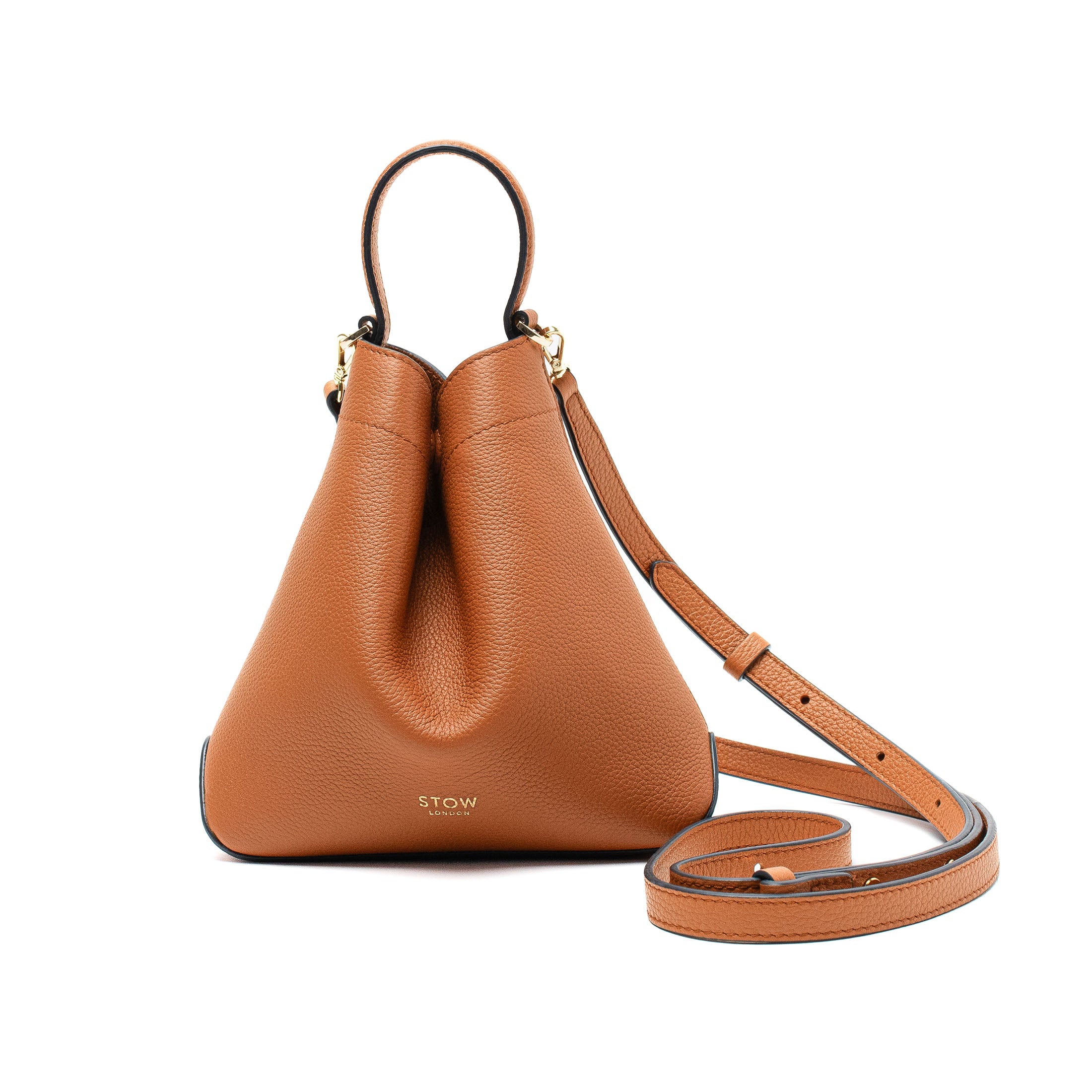 Mini Curve Leather Crossbody Strap