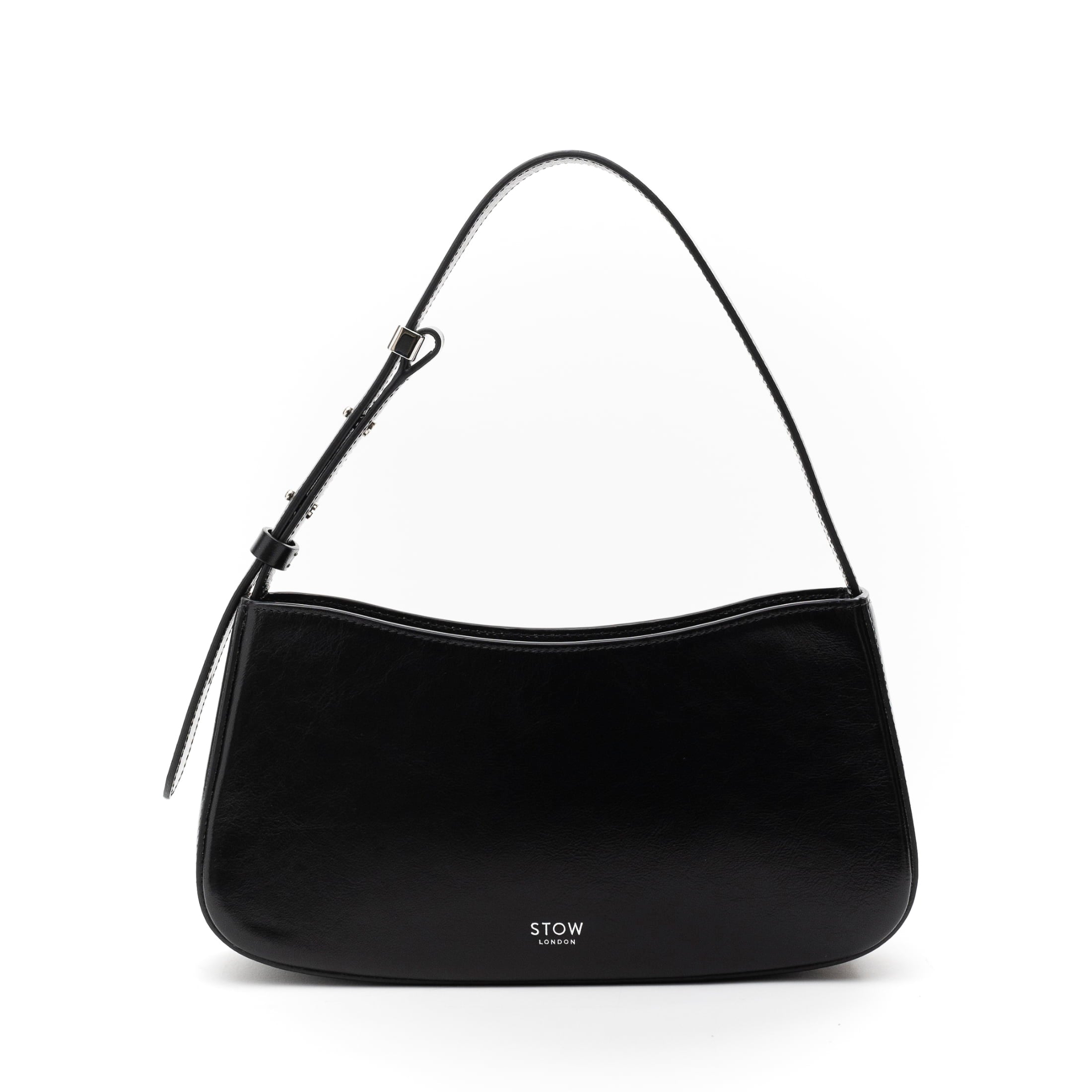 Black Leather Post Shoulder Bag