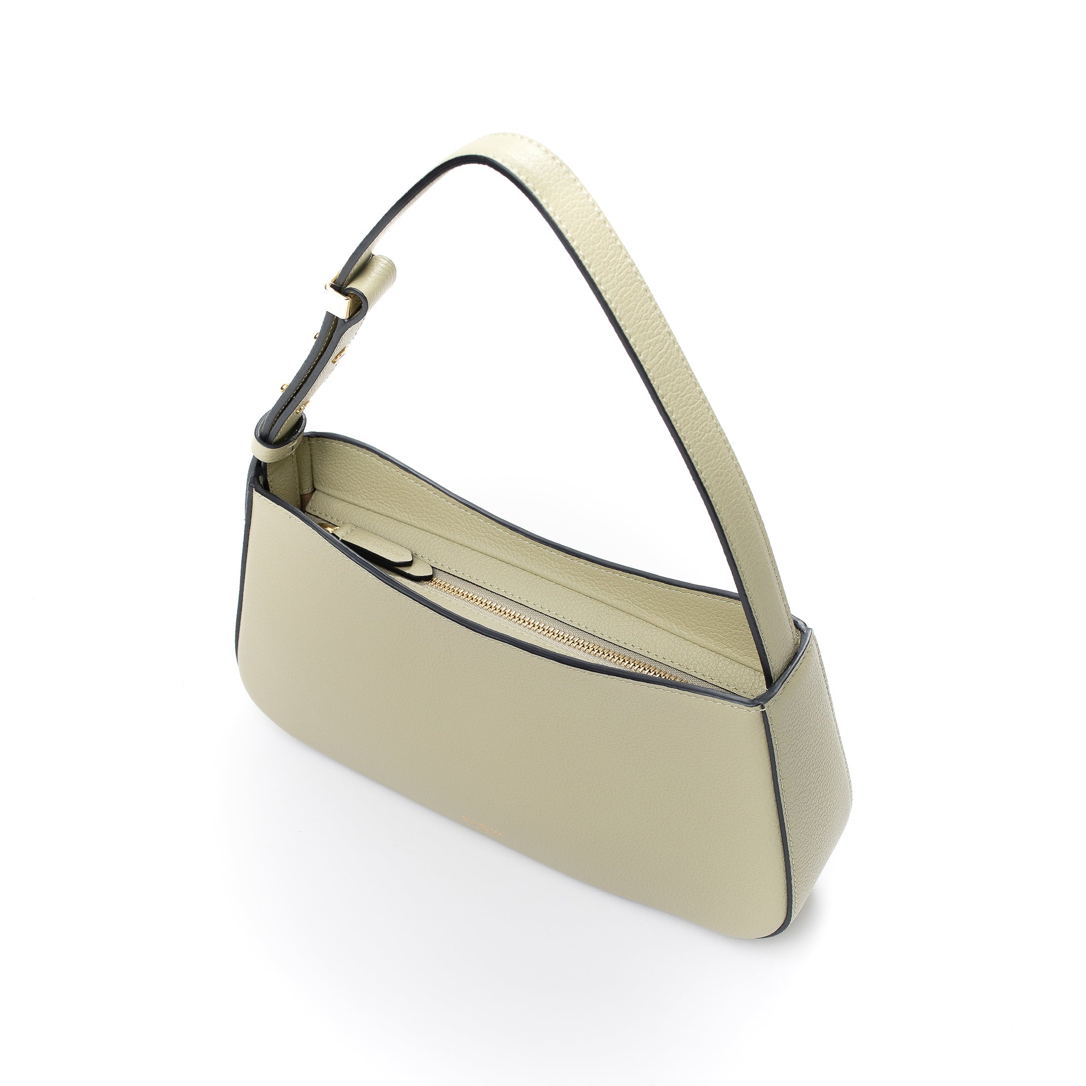 STOW London Post Shoulder Bag in Pale Green leather