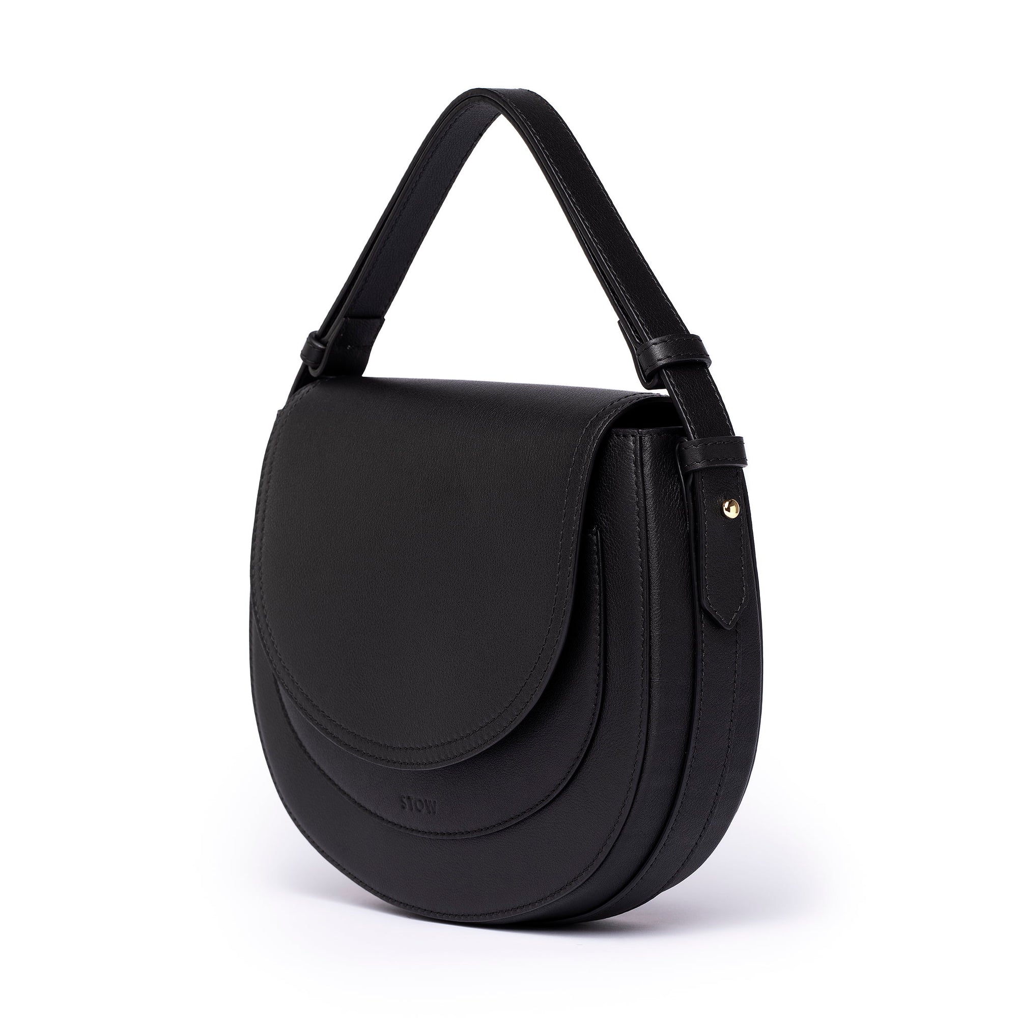 SADDLE 28 BAG IN BLACK LAMBSKIN