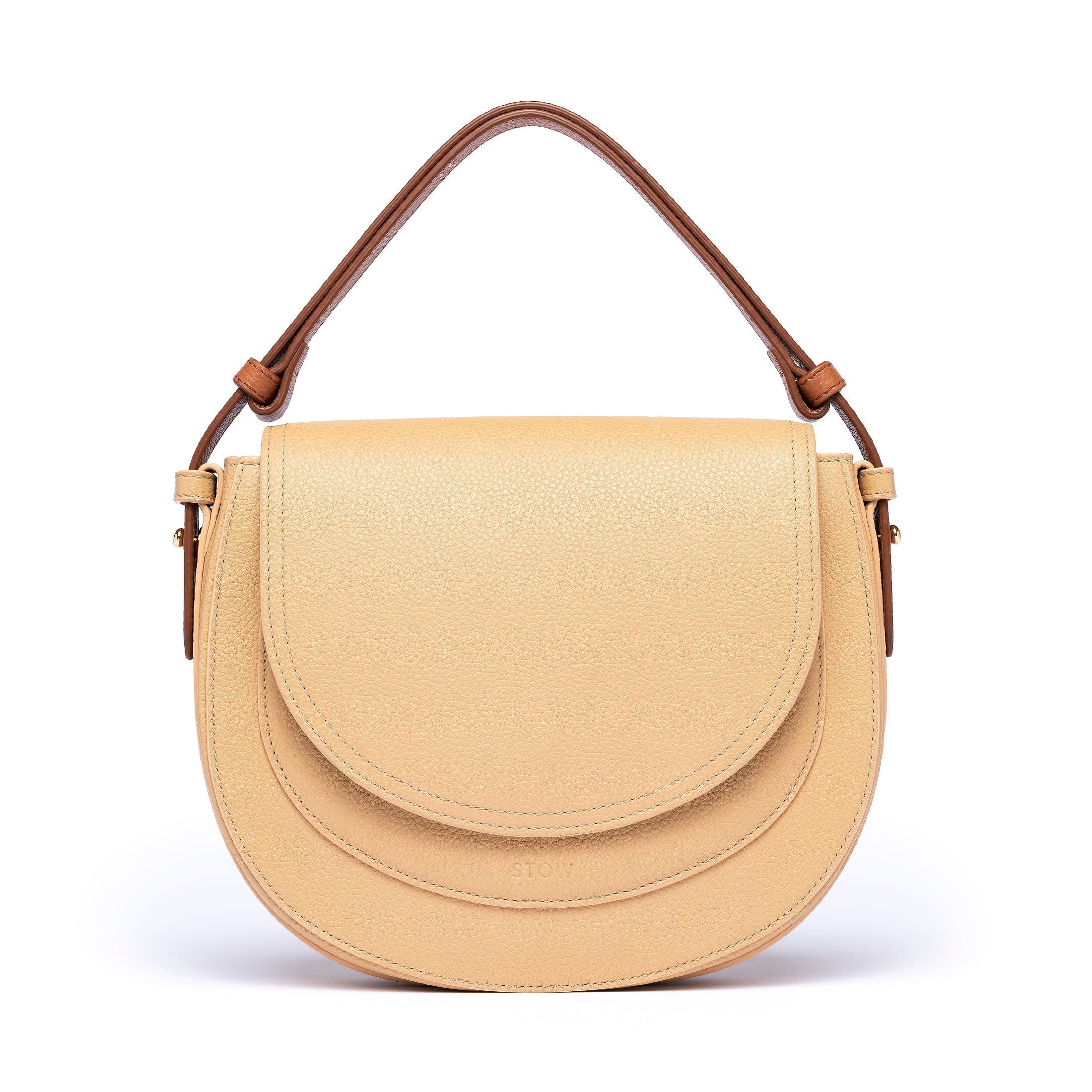 Touch of Tan Leather Saddle Bag