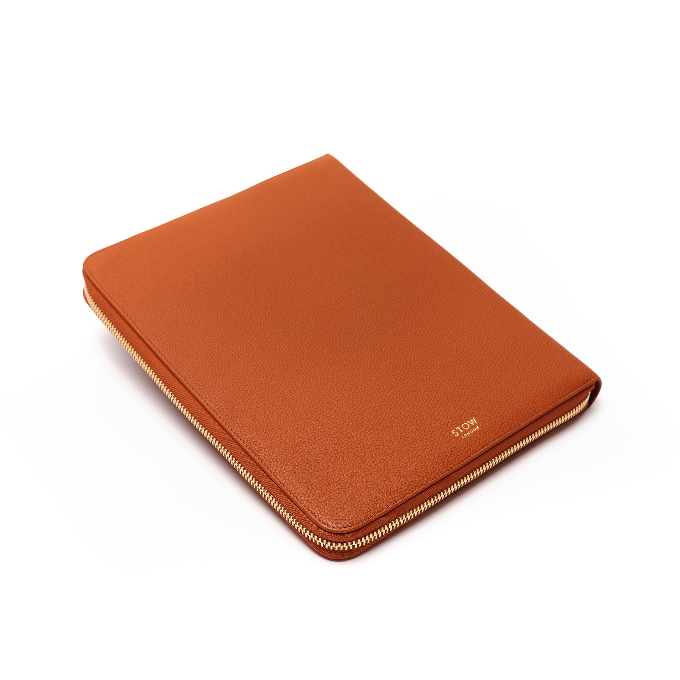 STOW London World Class Folio in Clay Orange