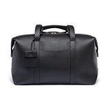 STOW Leather Weekend Bag in Black pebbled leather.