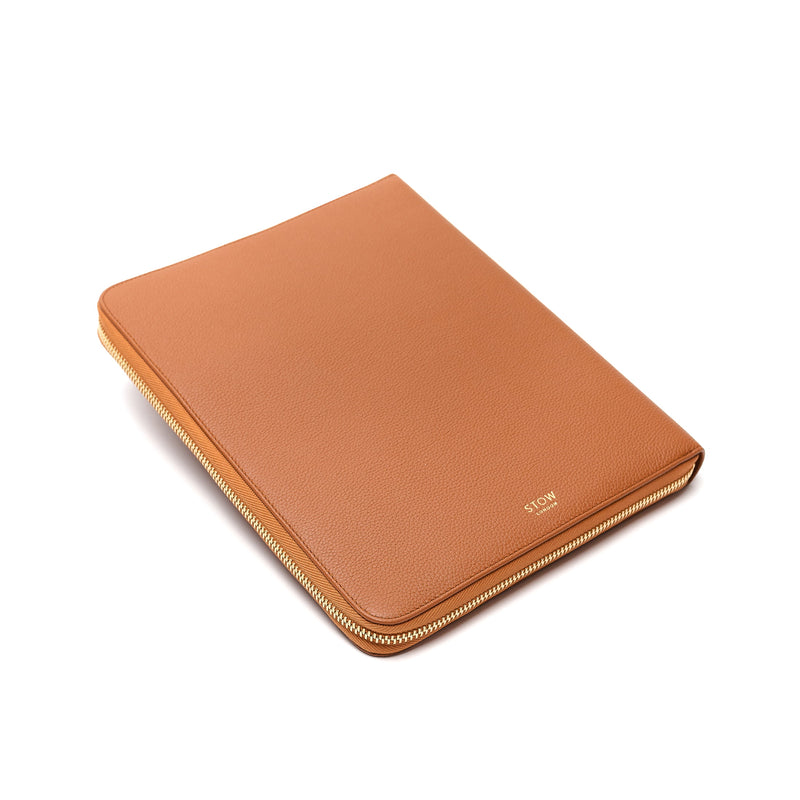 STOW London World Class Folio in Earth Tan