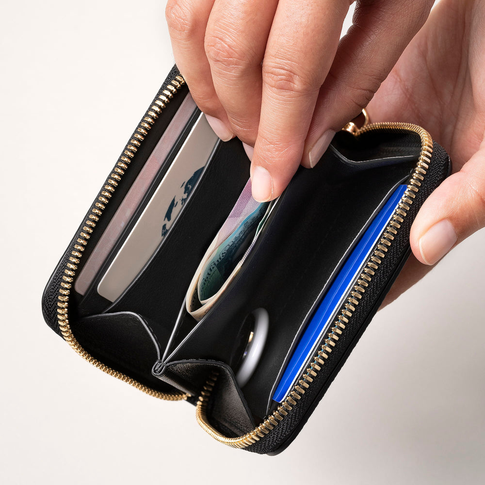 Long Zip Wallet Black/Derby Grey