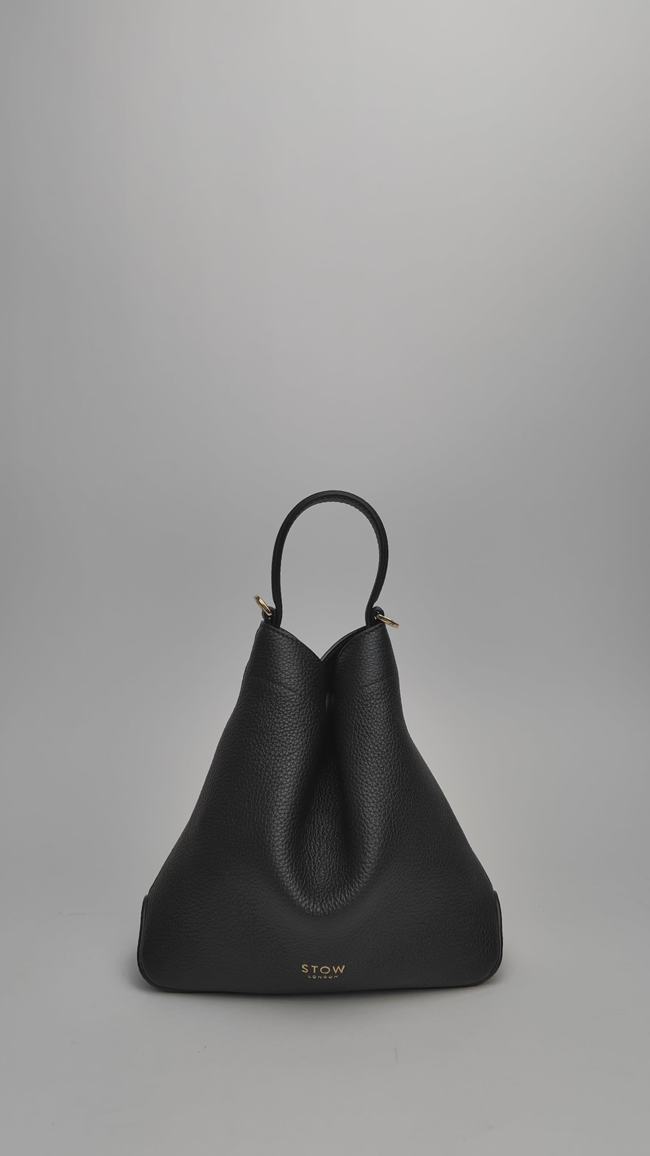Mini Curve Bag in Chocolate Suede Leather from STOW London