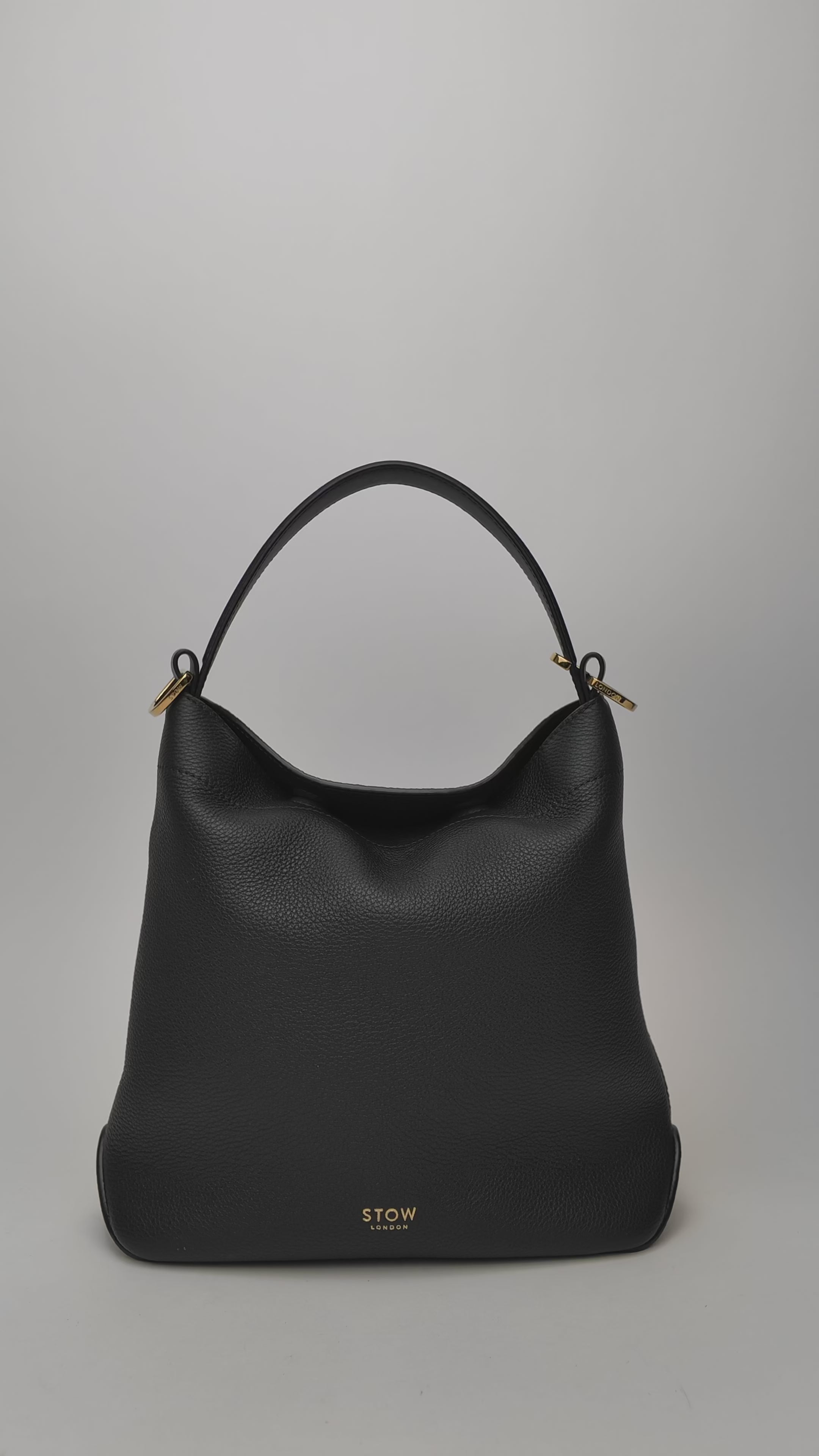 Midi Curve Bag in Mocha Leather from STOW London