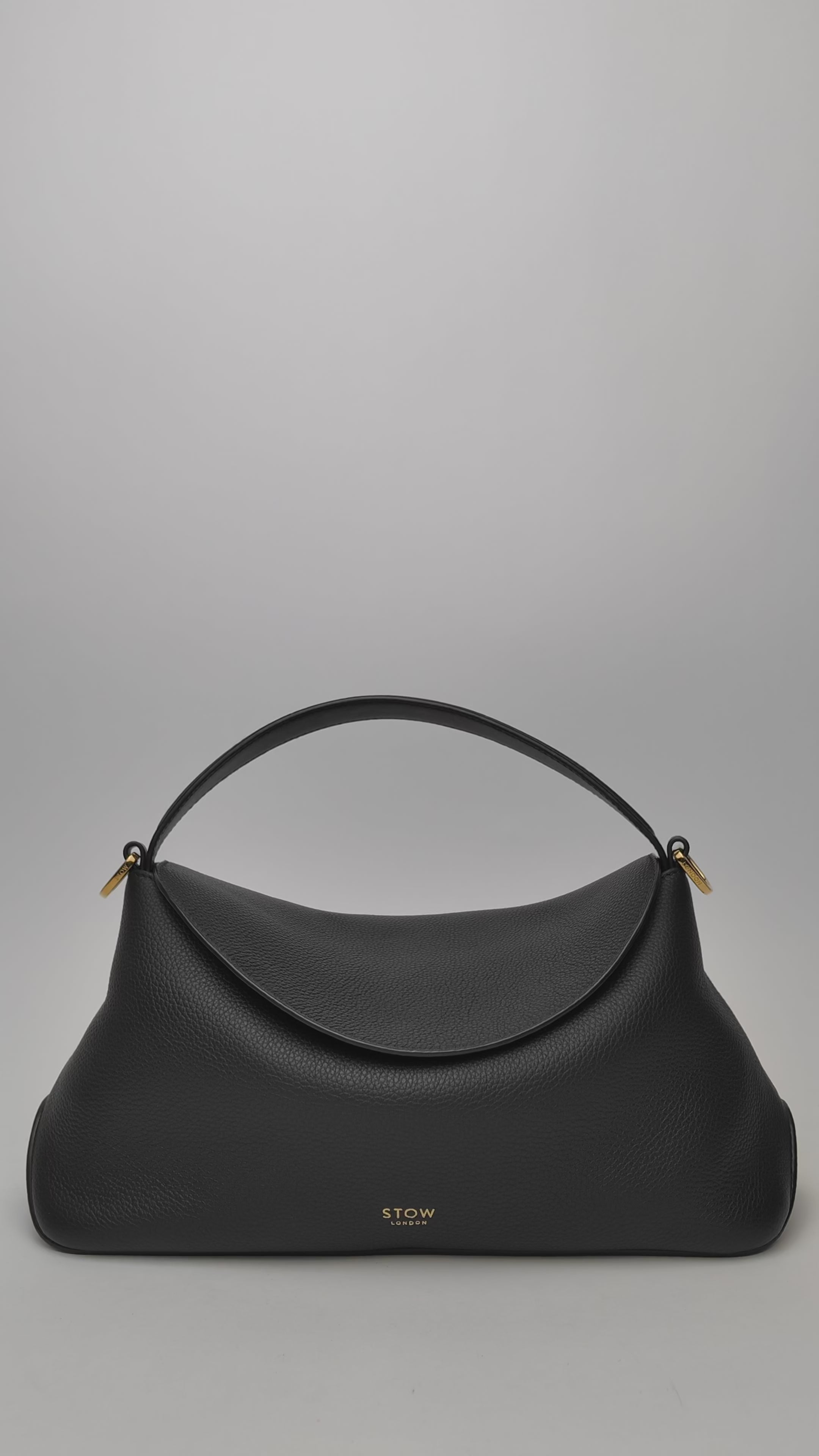 East West Curve Bag in Camel Leather from STOW London